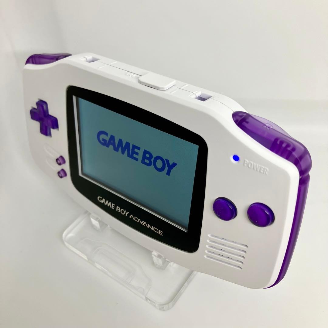 Nintendo Game Boy Advance IPS V5 White Chrome Purple Custom Console GBA Japan