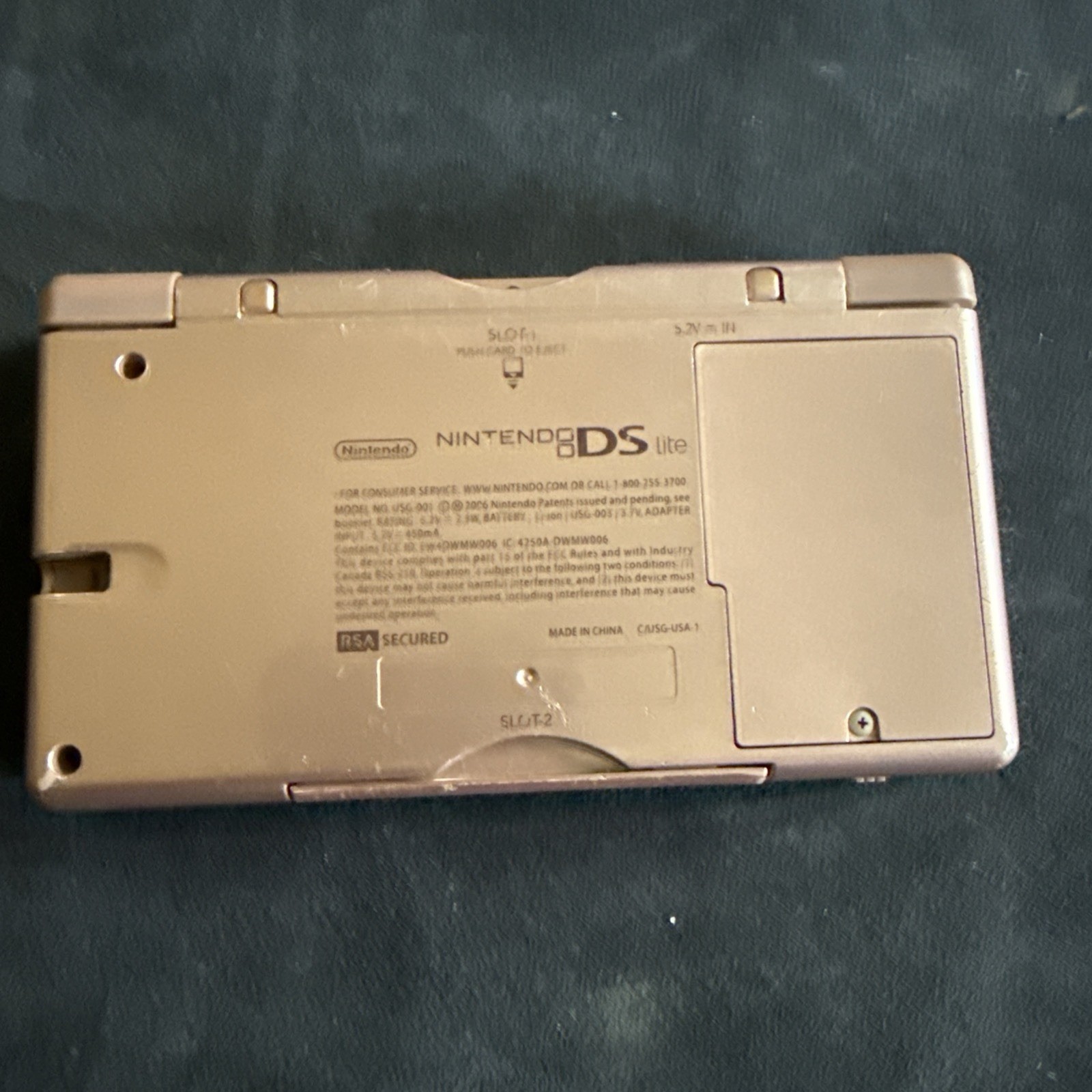 Nintendo DS Lite USG-001 Pink Handheld With Charger