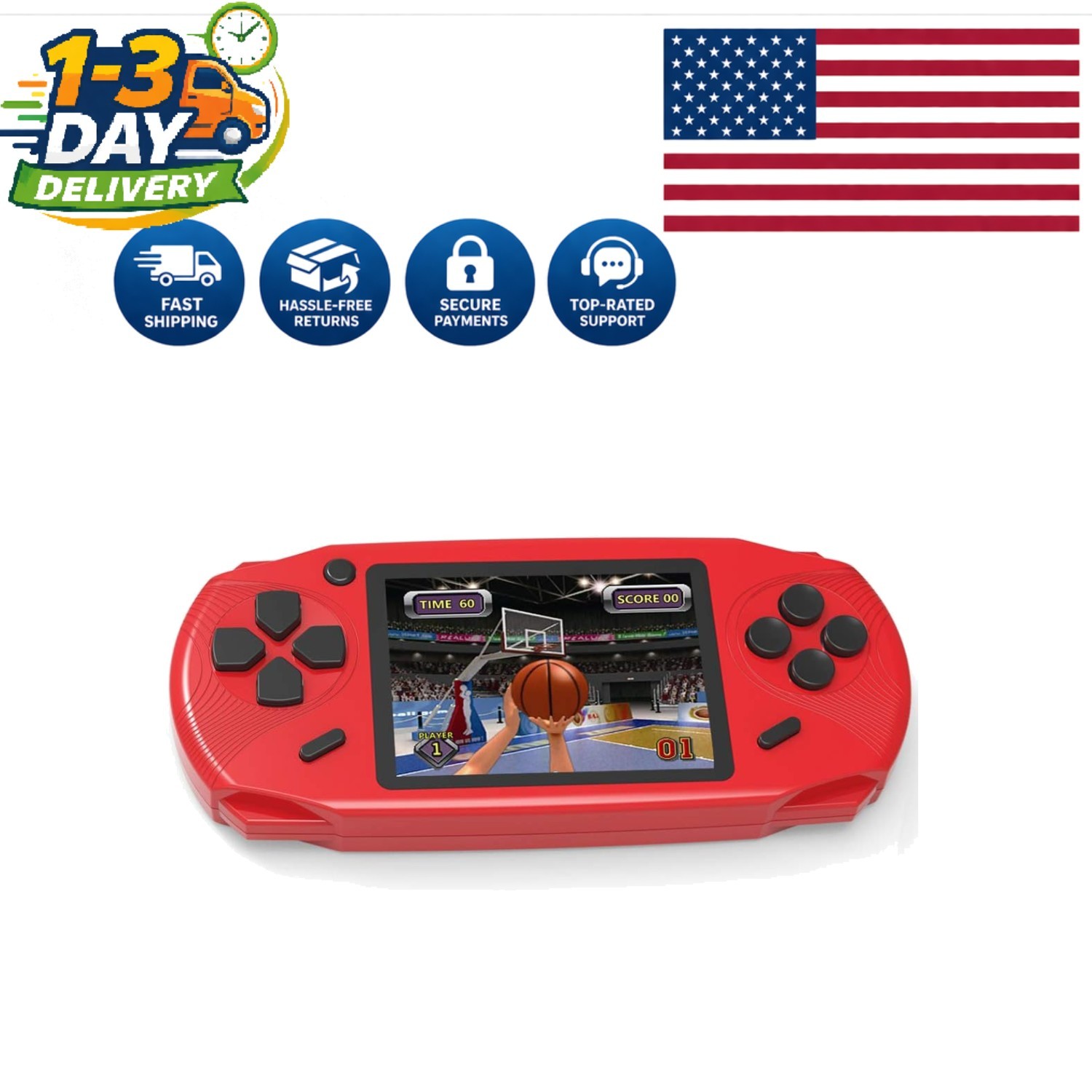Portable 220 Retro Games Handheld Player – 3.0” Screen, Rechargeable Toy Gift