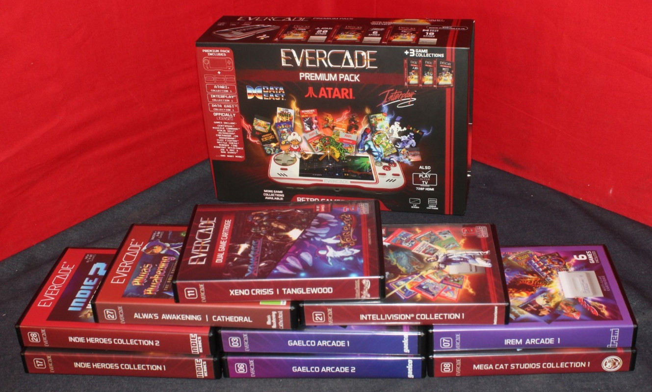 Evercade Console, 9 Games, Intellivision, Indie Heroes, Gaelco Acrade AO4079461