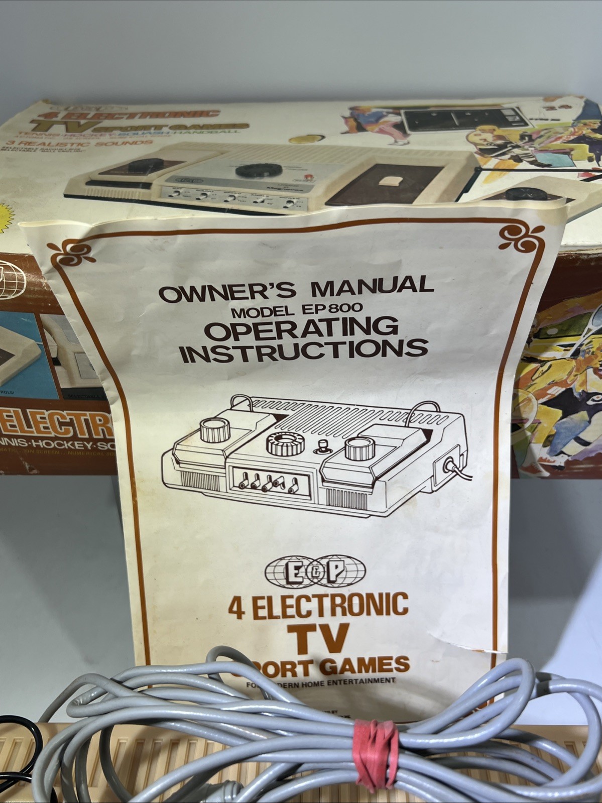 E&P-800 Sharp Magnavox 4 Sports Electronic Video Games W/Box & Manual (Parts)#ML
