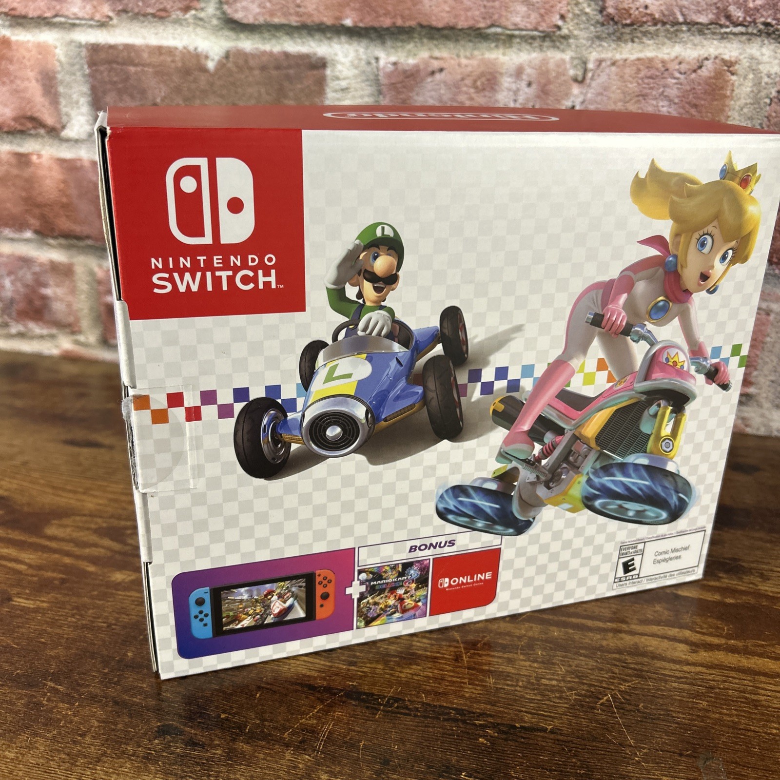 Nintendo Switch Console Neon Blue & Red Joy-Con + Mario Kart 8 Deluxe OPEN BOX