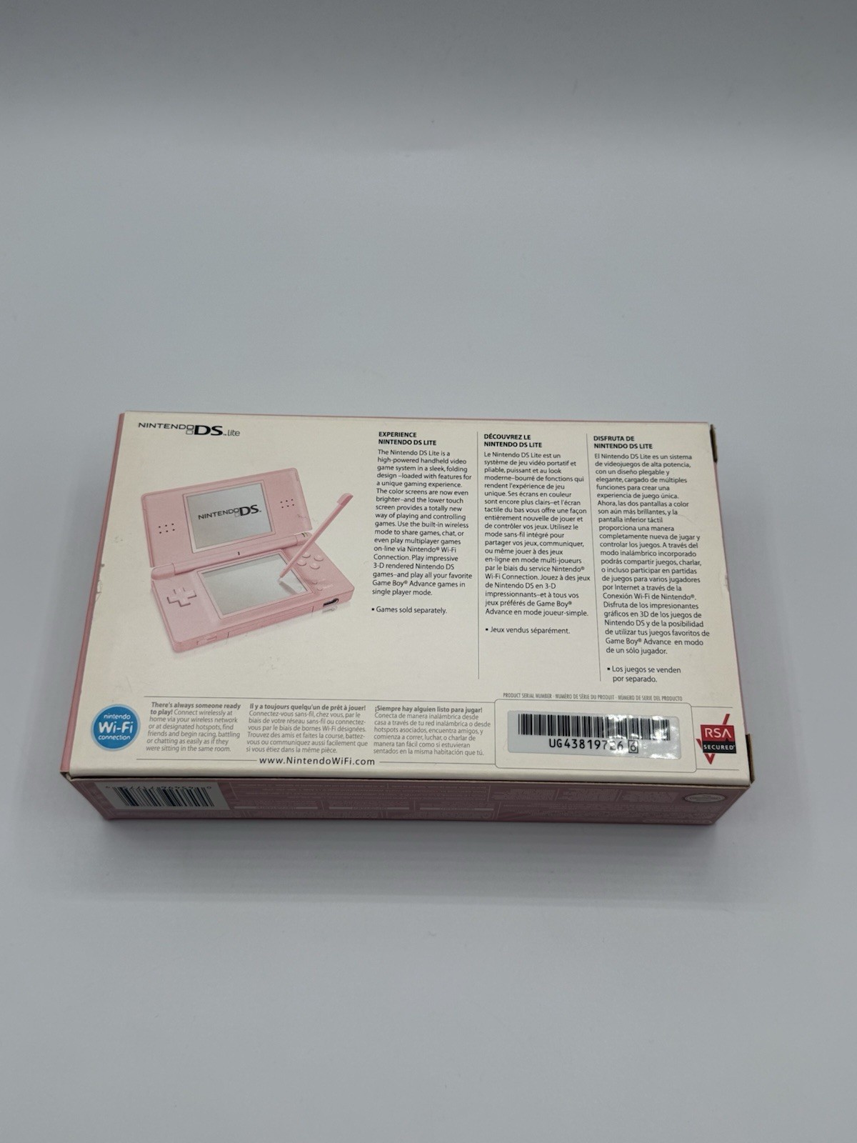 Nintendo DS Lite Console Pink Coral – CIB Complete In Box! Fair – Read Ad
