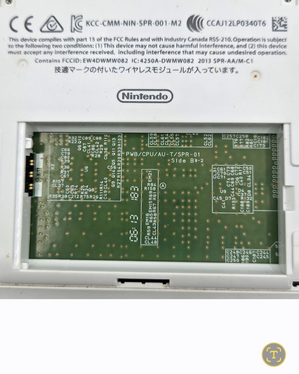 Nintendo 3DS LL White 64GB SD Card Charger Tested Working Top Screen LCD Damage