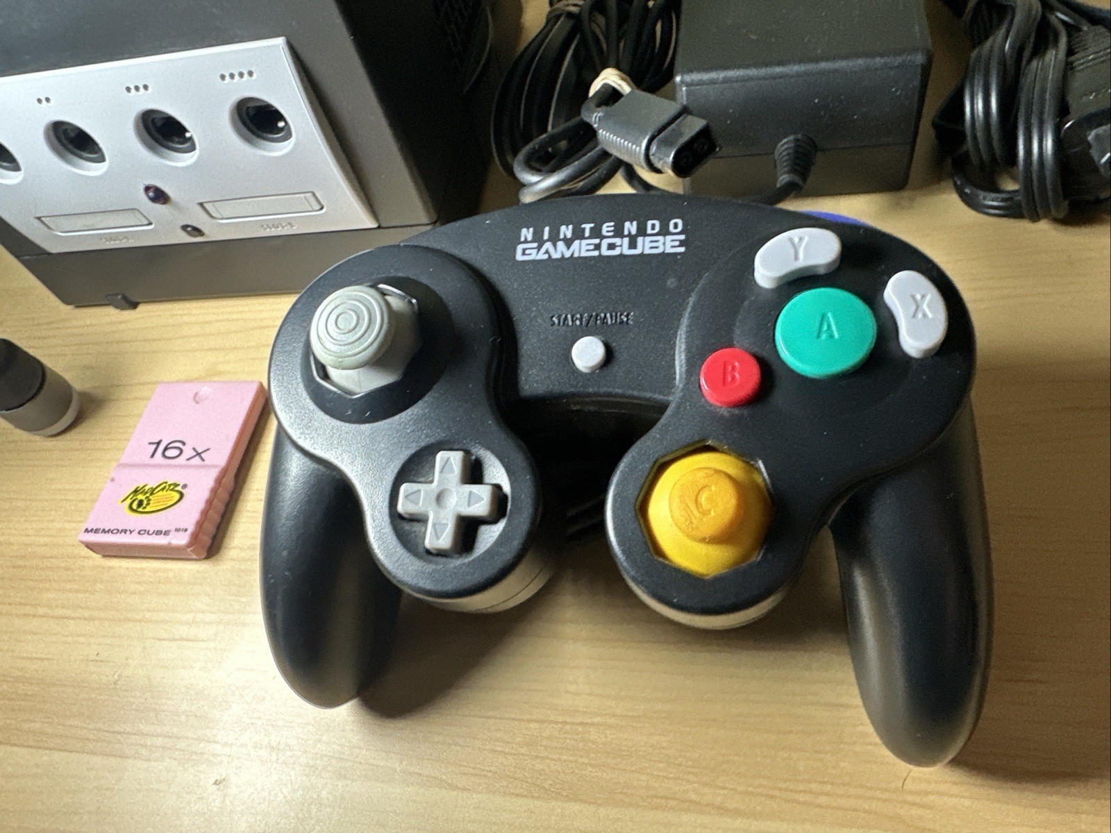 Nintendo GameCube Black Console NTSC U & J Region Switch & Blue LED DOL001