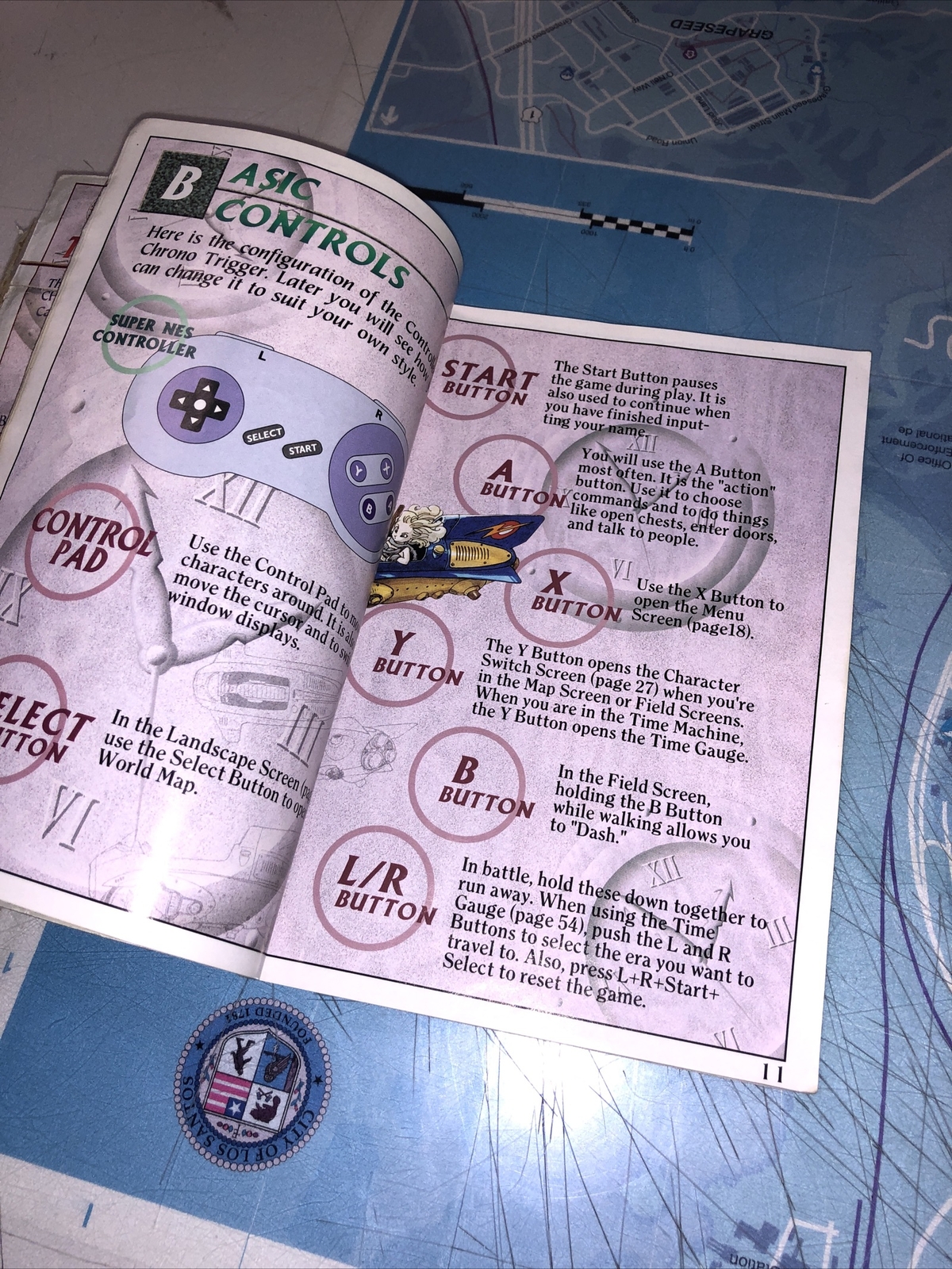 CHRONO TRIGGER SUPER Nintendo Instruction Booklet Manual ENGLISH / SNES
