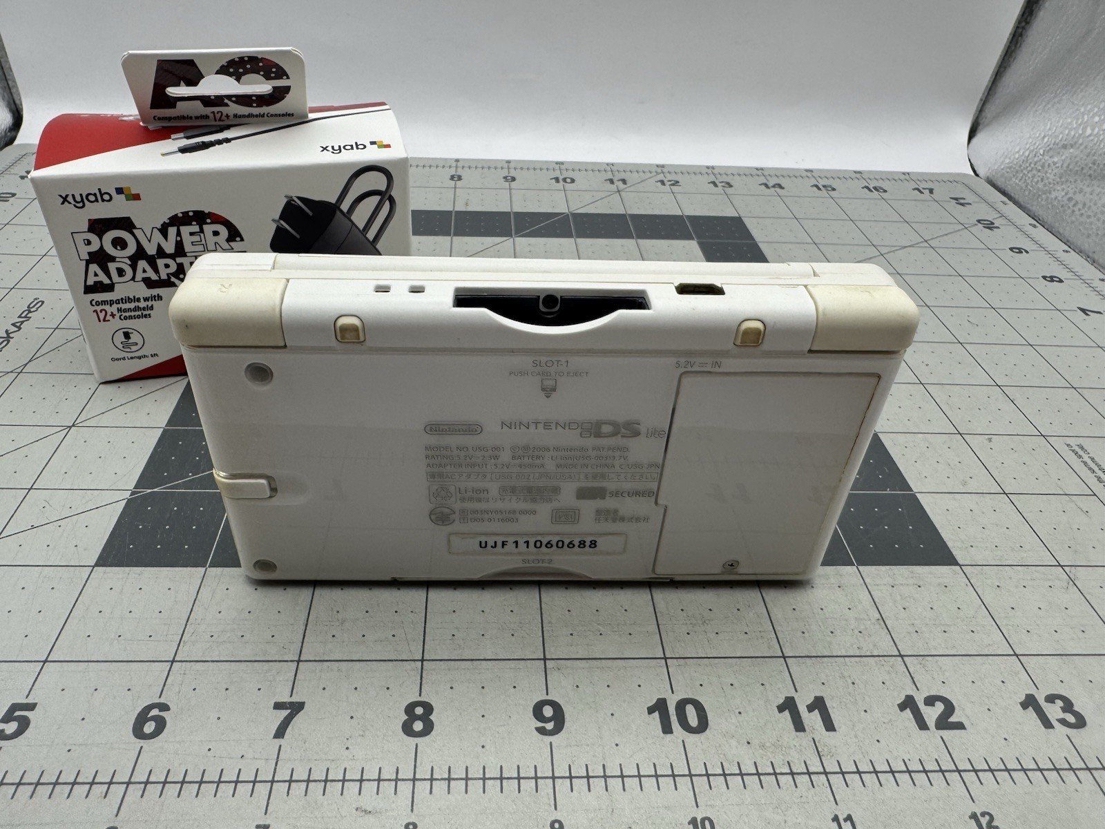 Nintendo DS Lite Console White Japanese With Universal Charger & 3 Games