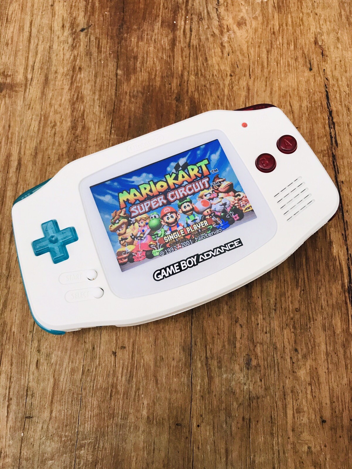 Nintendo Gameboy Advance GBA AGS-101 White Blue Red Handhekd Console BACKLIT IPS