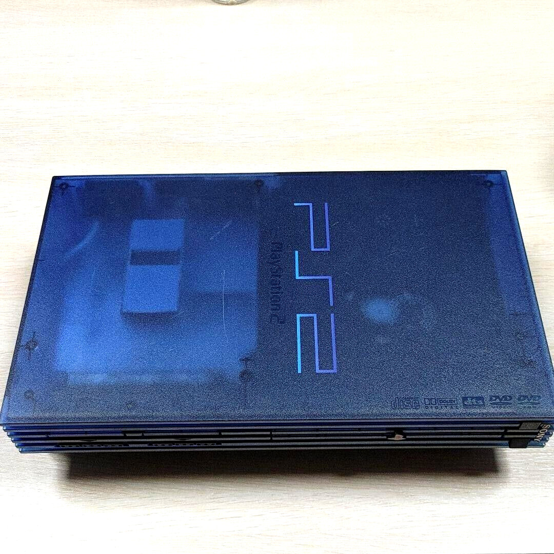 PS2 Aqua Blue Console SCPH-37000 Playstation2 Console Only NTSC-J Tested Used