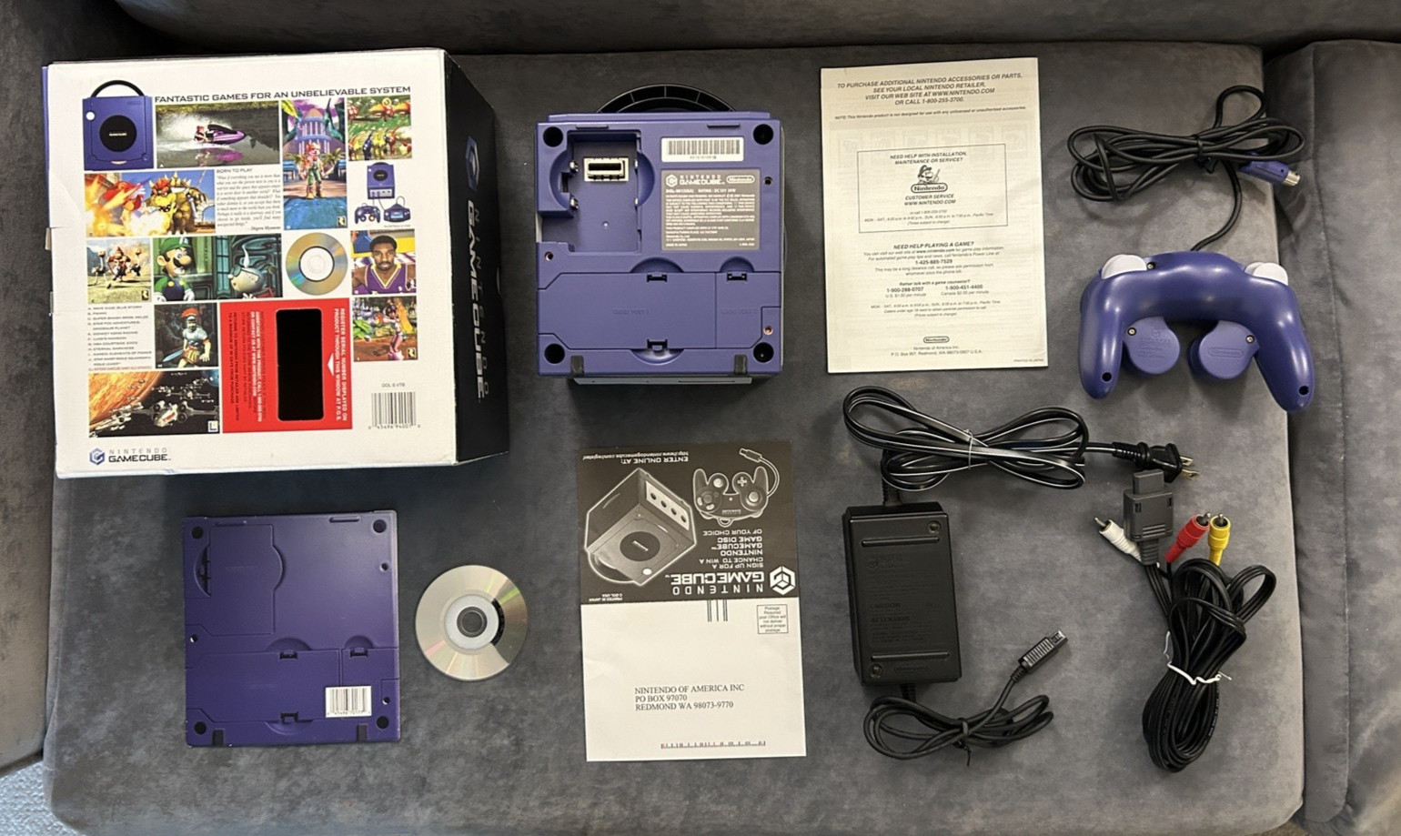 Nintendo Gamecube Console Indigo DOL-001 Blank Registration Card ORIGINAL OWNER