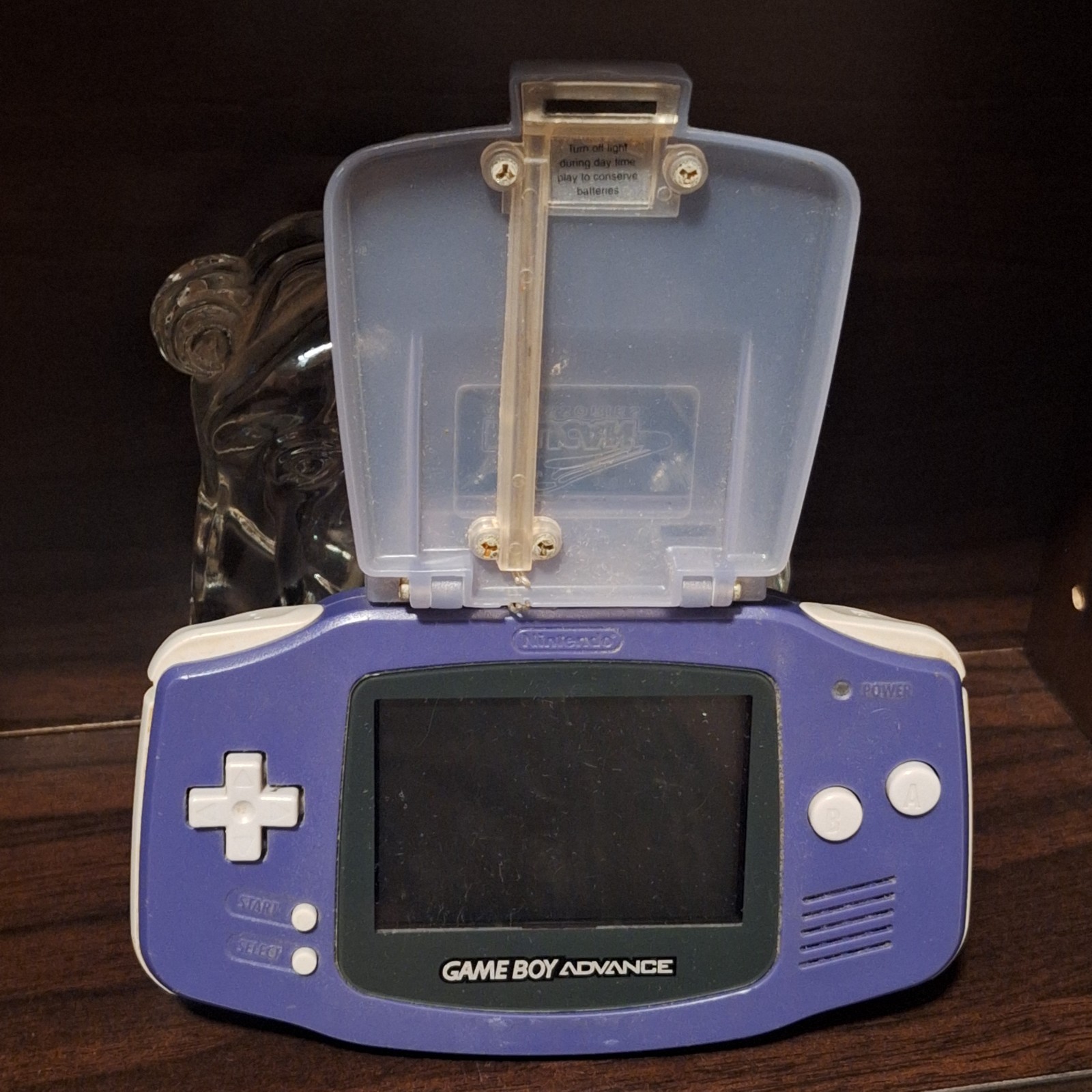 Nintendo Game Boy Advance Indigo Purple Handheld Console With Light