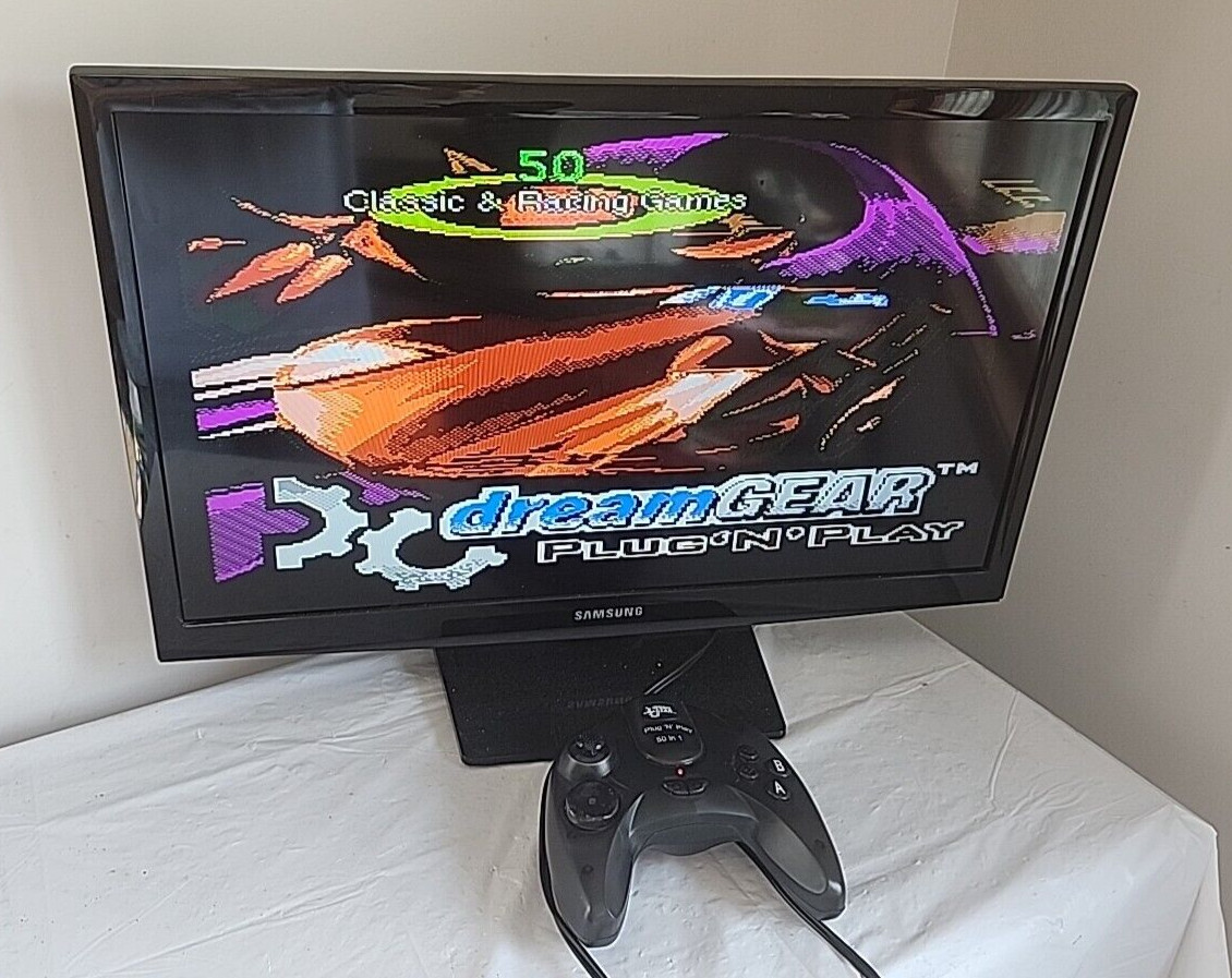 Dreamgear Universal Plug ‘N’ Play Controller With 50 Video Games Works Fast Ship