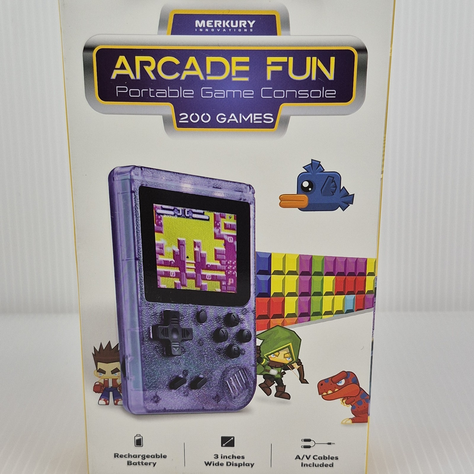 Merkury Innovations Arcade Fun Portable Game Console 200 Games