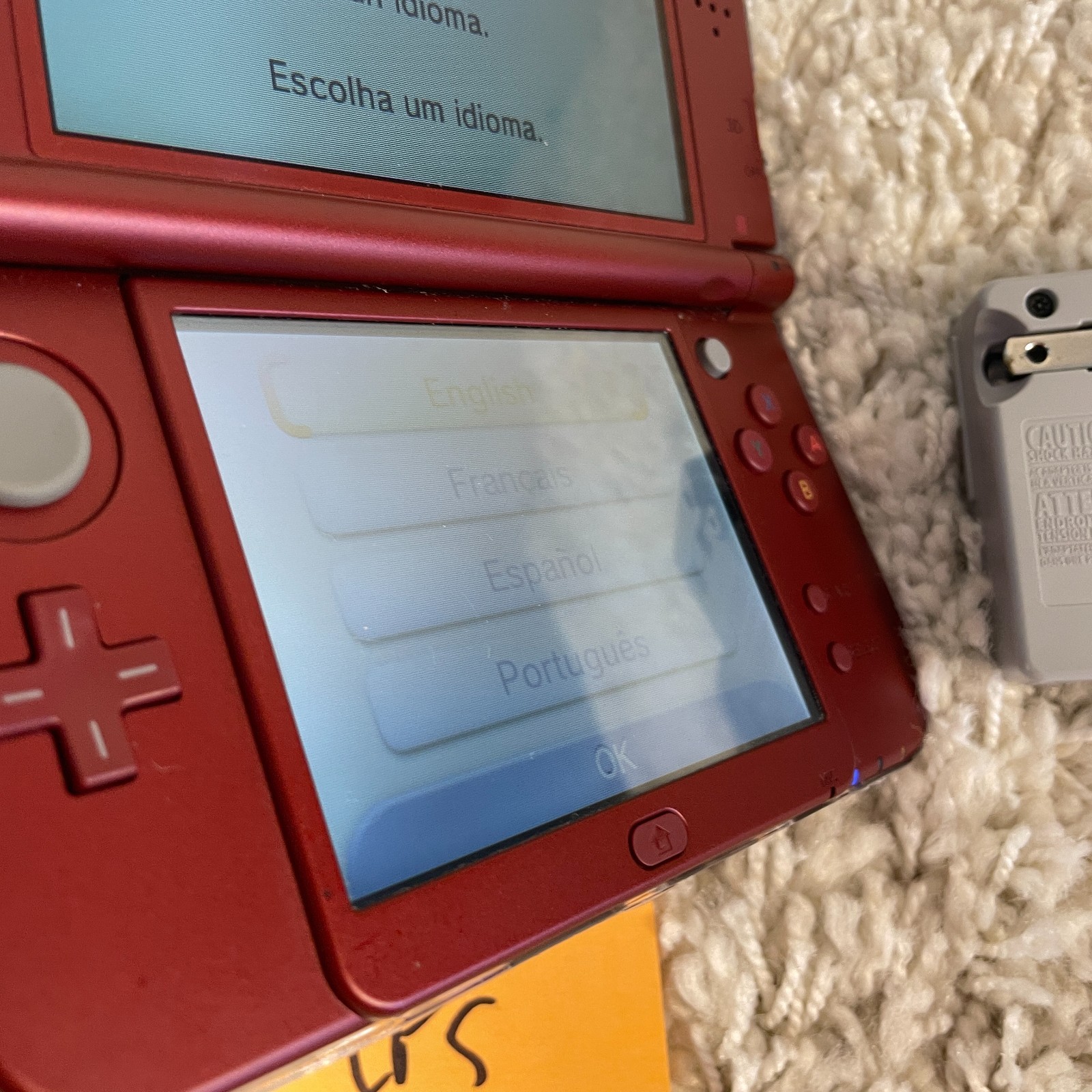 Nintendo “New” 3DS XL Metallic Red Handheld Console System RED-001 Top IPS Works