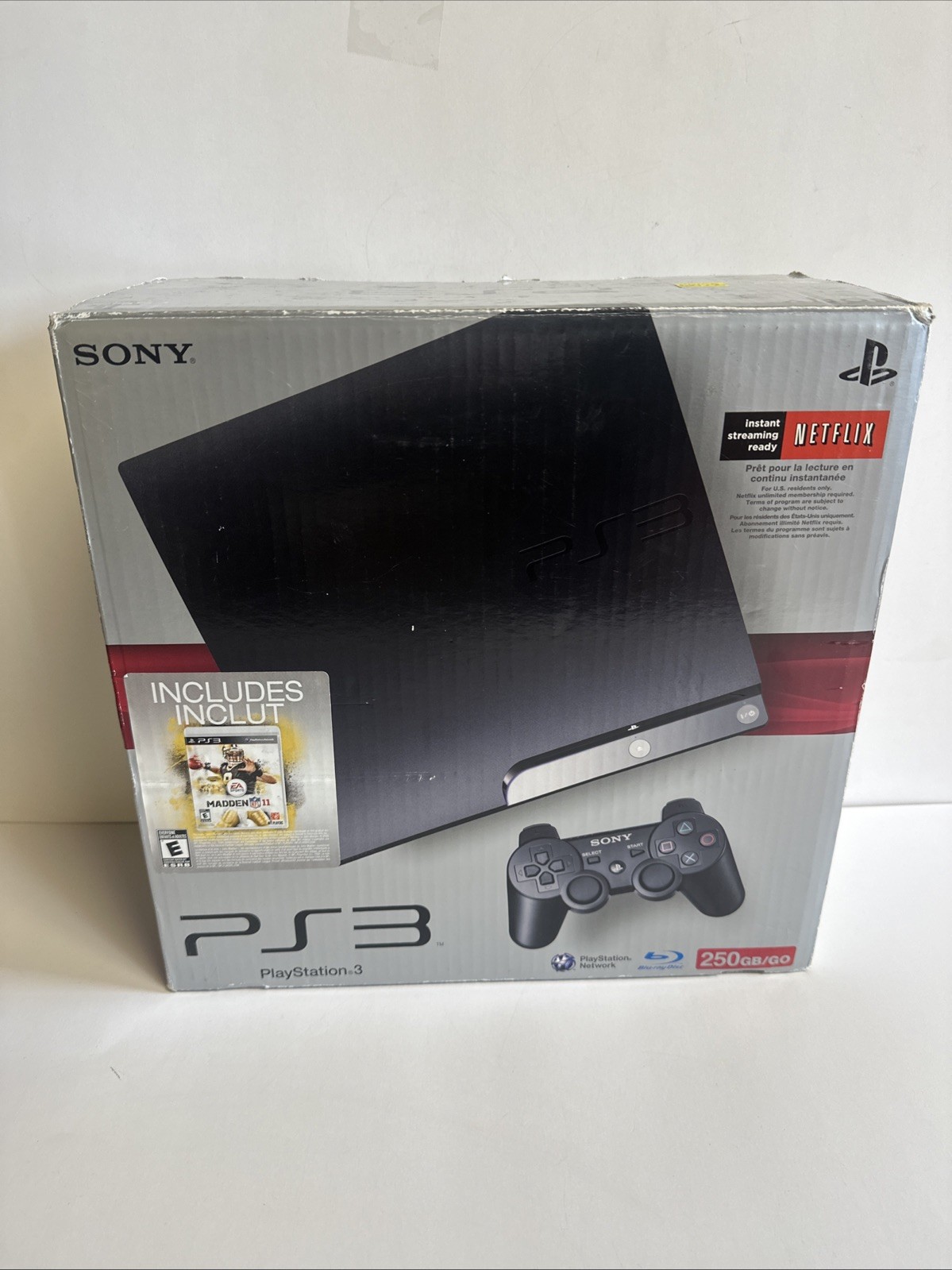 Sony PlayStation 3 PS3 Console Slim 250GB CIB CECH-2001B INCLUDES Madden 11