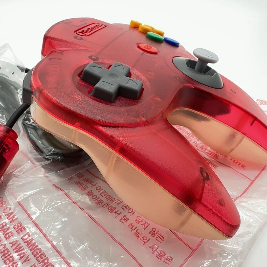 Nintendo 64 NUS-001 Home Console Clear Red Complete in Box CIB Near Mint Rare