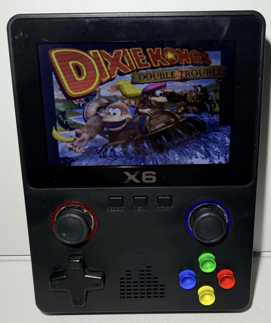 X6 Handheld Retro Gaming Console – 6,320 Built-In Games – TESTED NES/SNES/SEGA/+