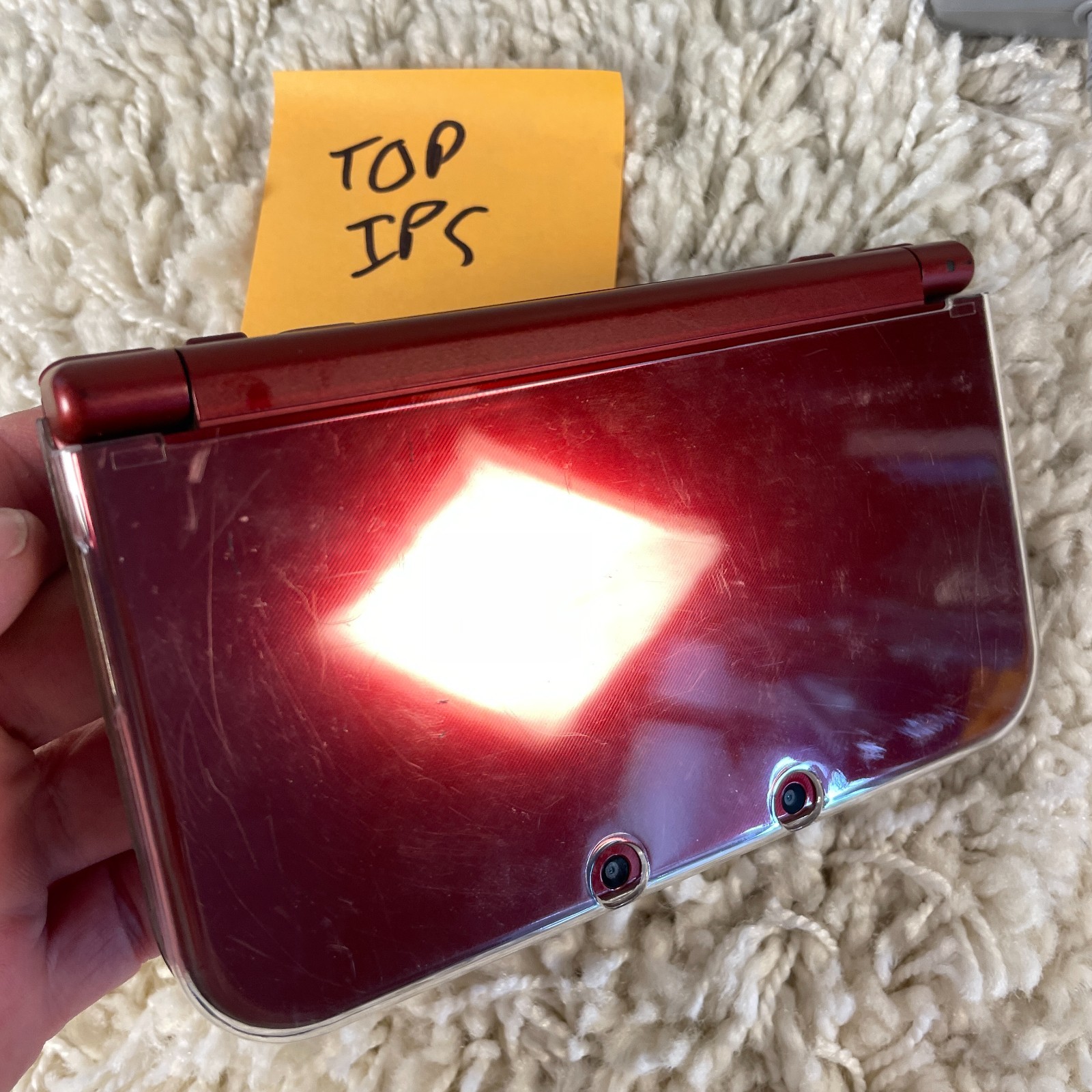 Nintendo “New” 3DS XL Metallic Red Handheld Console System RED-001 Top IPS Works