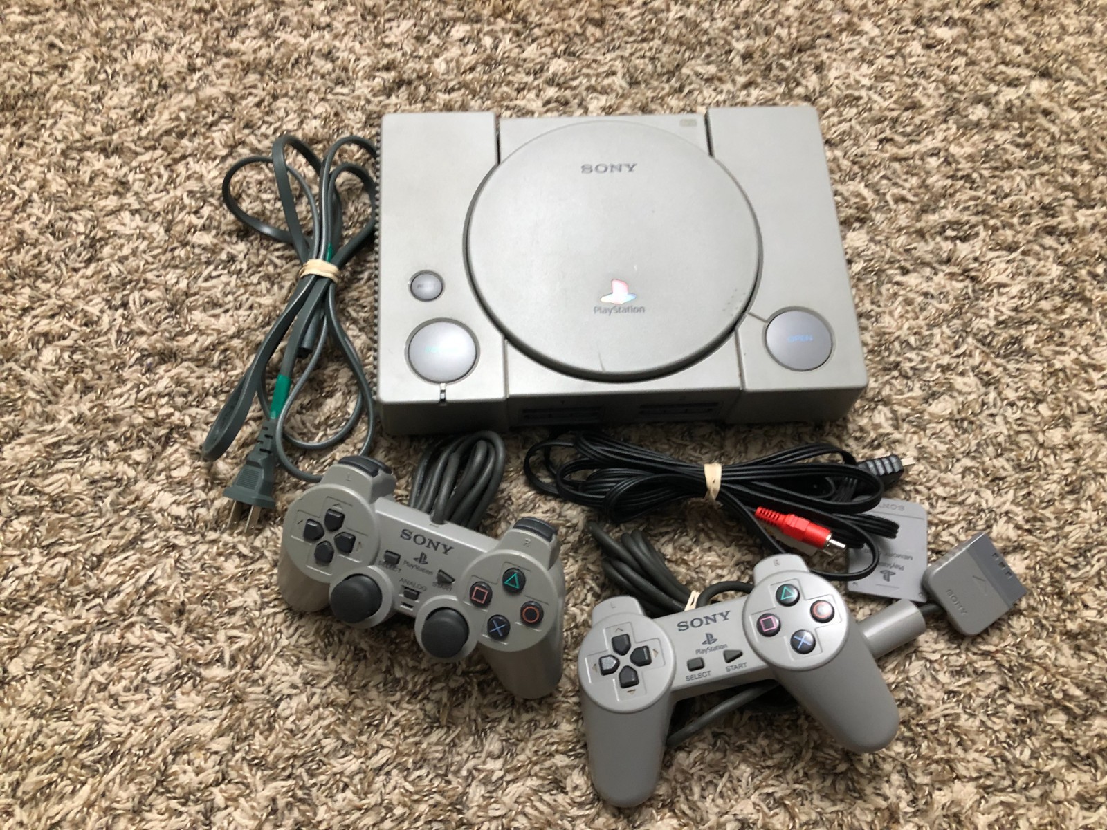Sony PlayStation 1 Game Console – Gray w/ 2 OEM Controllers, Memory Card Tested2