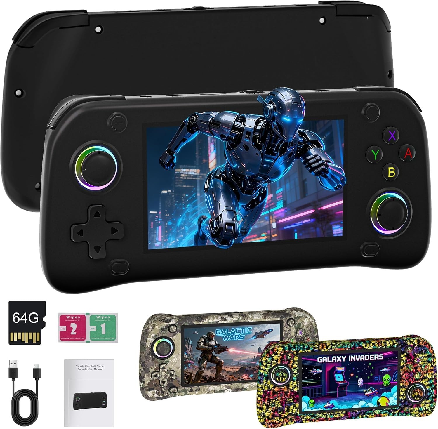 G28 Retro Handheld Game Console – 20,000+ Preloaded Retro Games, 4.3″ IPS Scr…