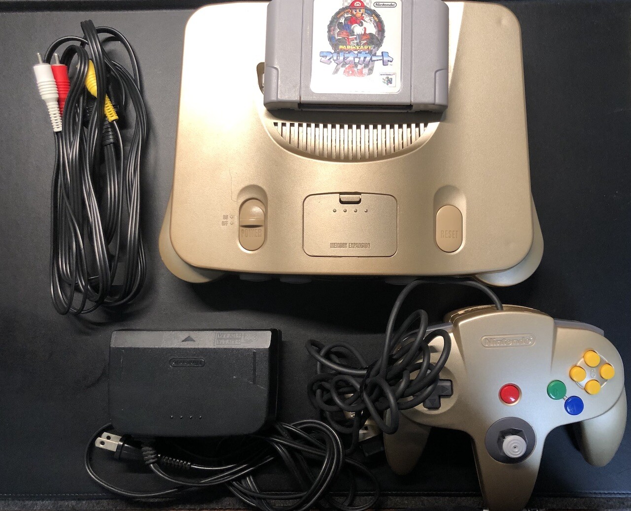 Nintendo 64 N64 Console System Gold Japan limited Model Expansion Pack Tested