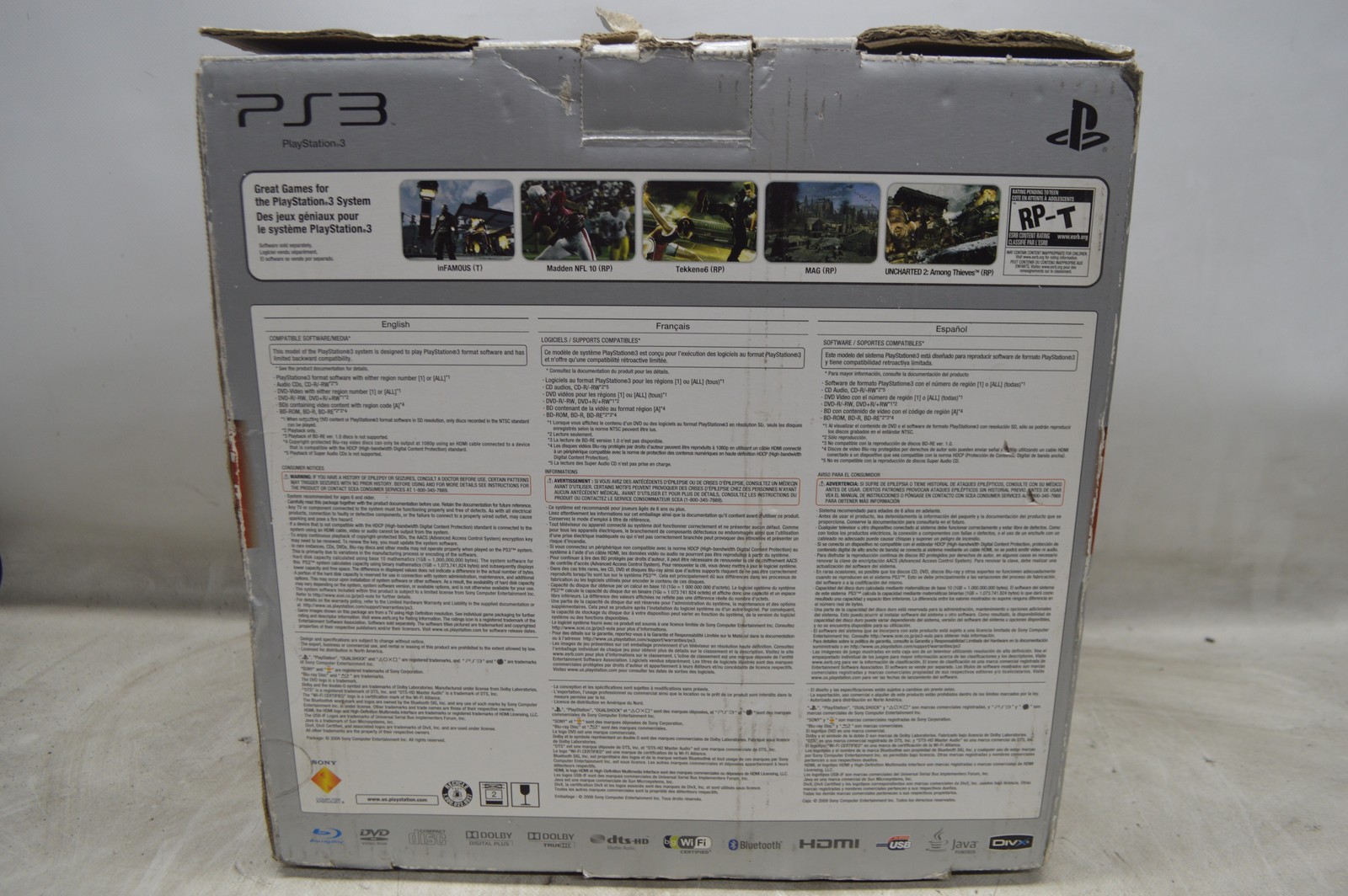 Sony PlayStation 3 PS3 Video Game Console CECH-2001B *Console Only*