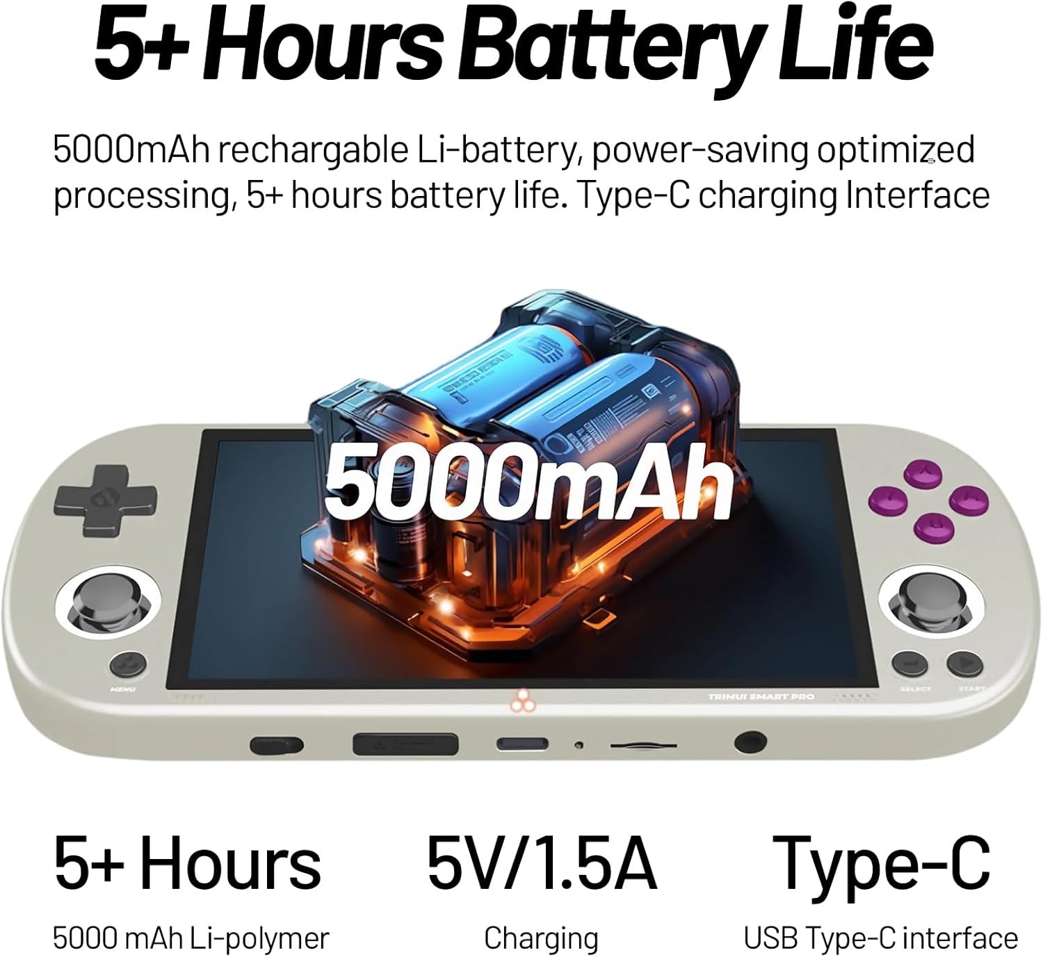HANHIBR Trimui Smart Pro Handheld 4.96 IPS Gray 64GB
