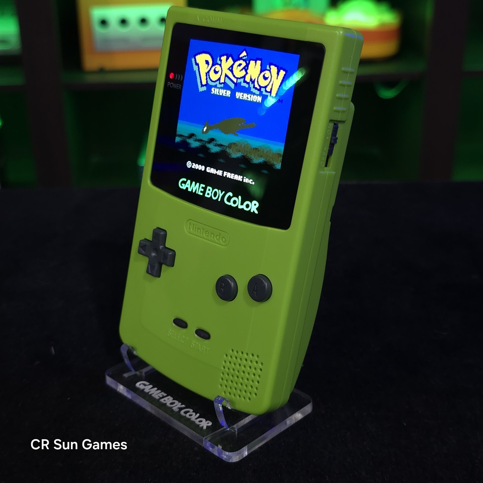 Green Gameboy Color Console OLED Touch Screen GBC Game Boy