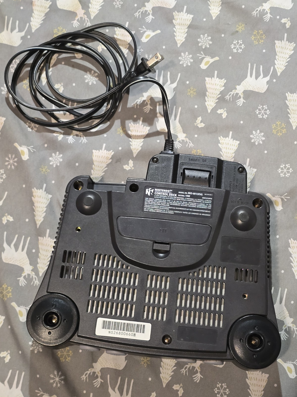 Nintendo 64 N64 Console System W/ Power Supply Brick (NO AV CABLE) Tested WORKS!