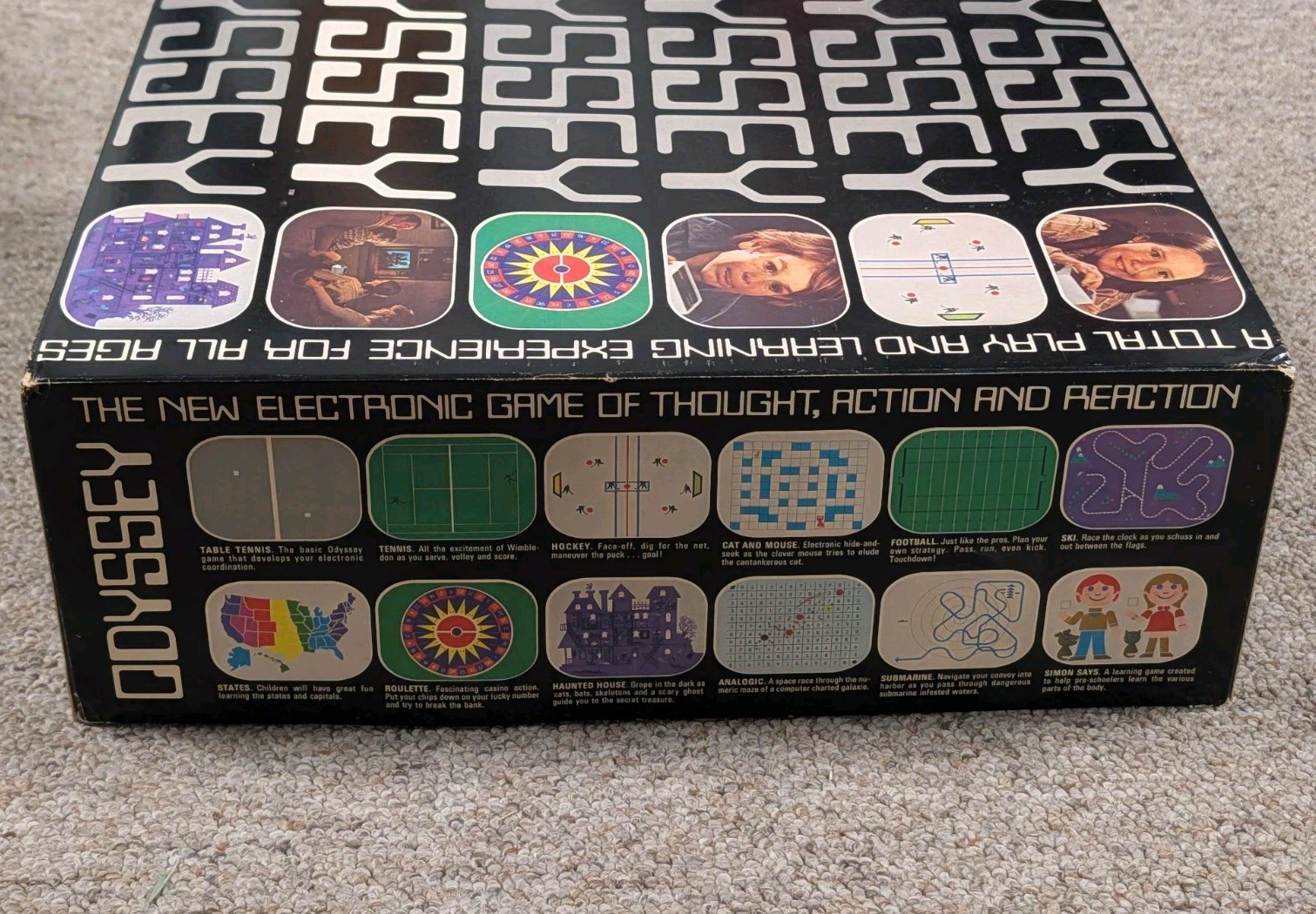 Magnavox Odyssey Console 1TL200 Original Box Overalys Chips Untested PARTS 1972