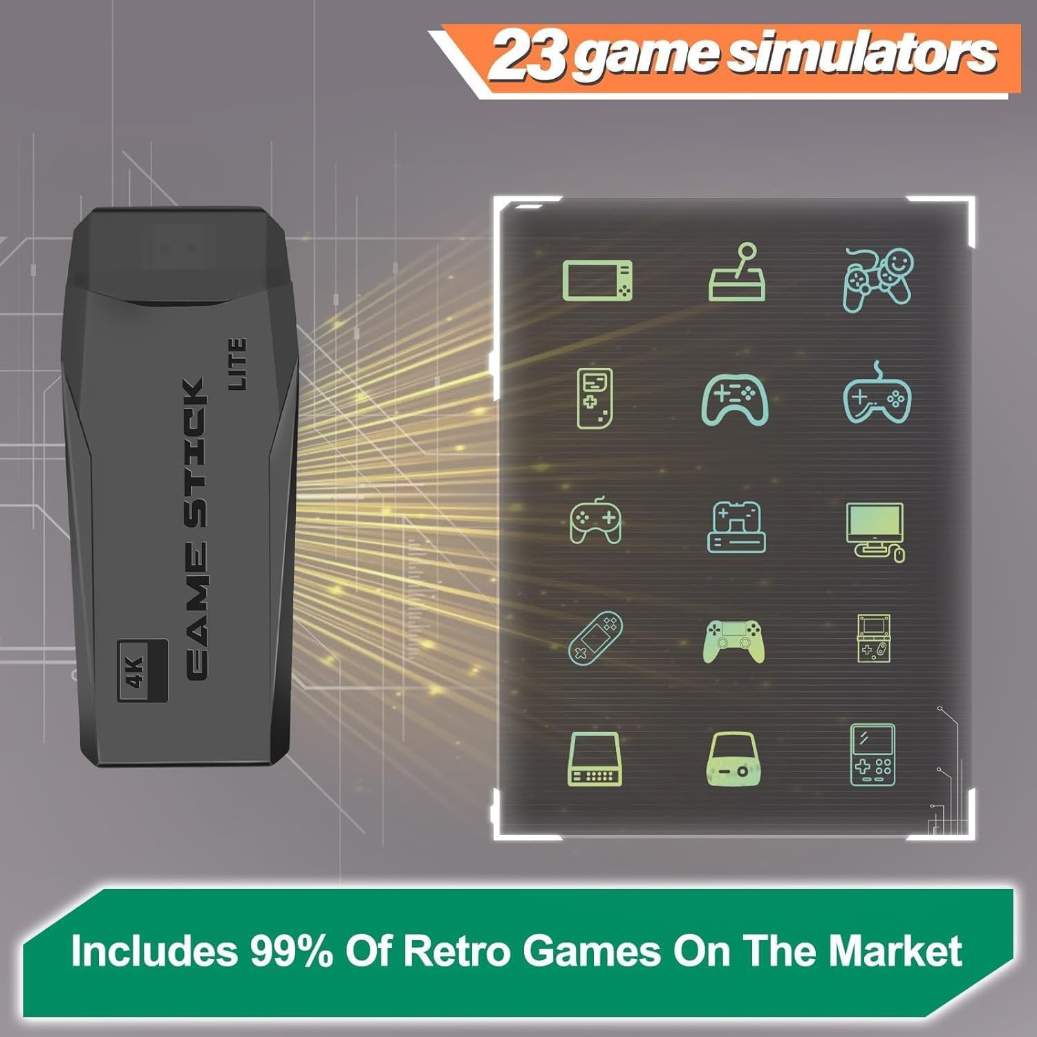 New Retro Gaming Console & Game Stick Pro – 20,000+ Classic Video Games, 23 Emul