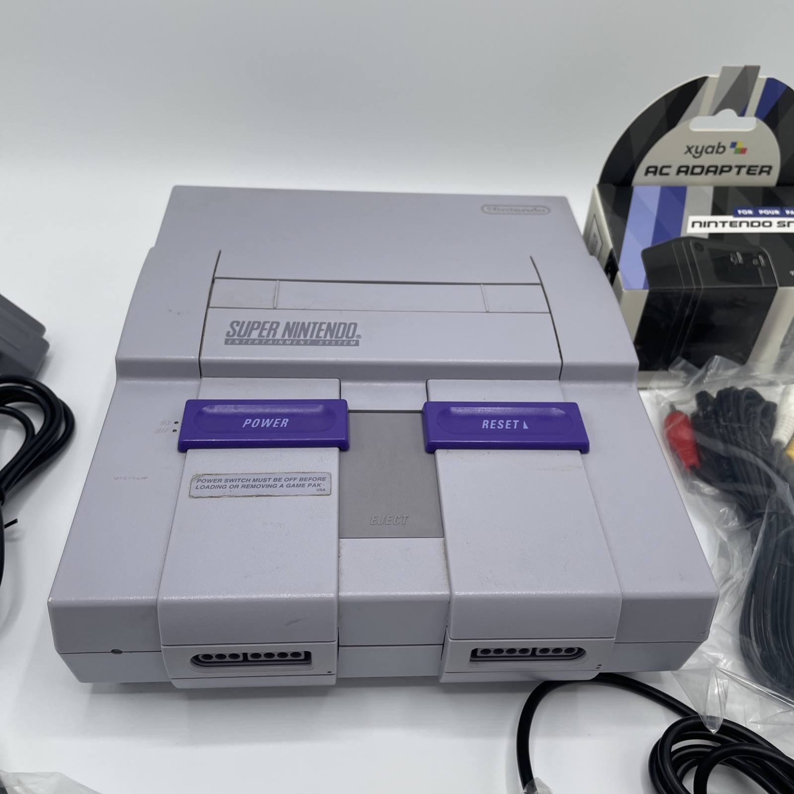 Super Nintendo SNES 1 CHIP Console SNS-001 2 Controller Bundle