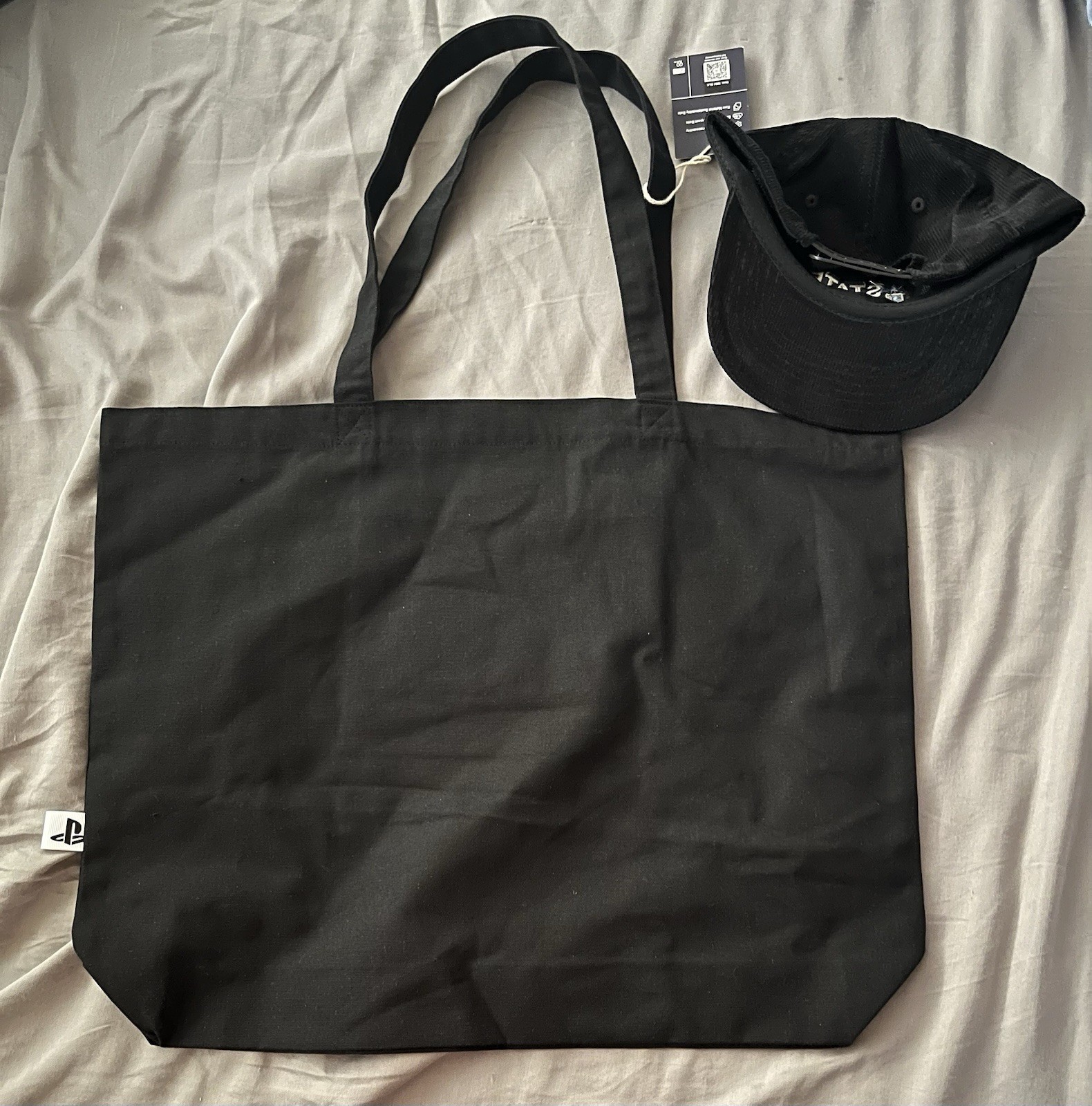 NEW Sony Playstation State of Play Promotional Tote Bag & Hat Alamo Event PS5