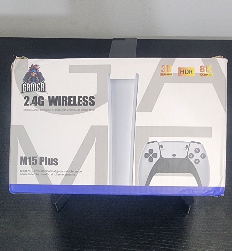 SJGAM M15 Plus Retro Video Game Console White 4K HDMI 2.4G Wireless Controllers