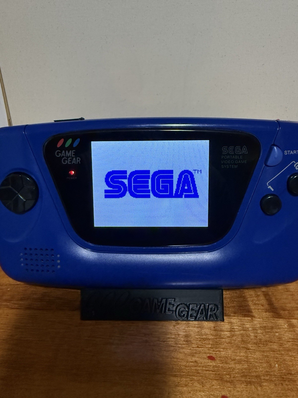 Game Gear ORIGINAL BLUE Not A Reshell. LCD Bigger Screen Recharging Red/Green