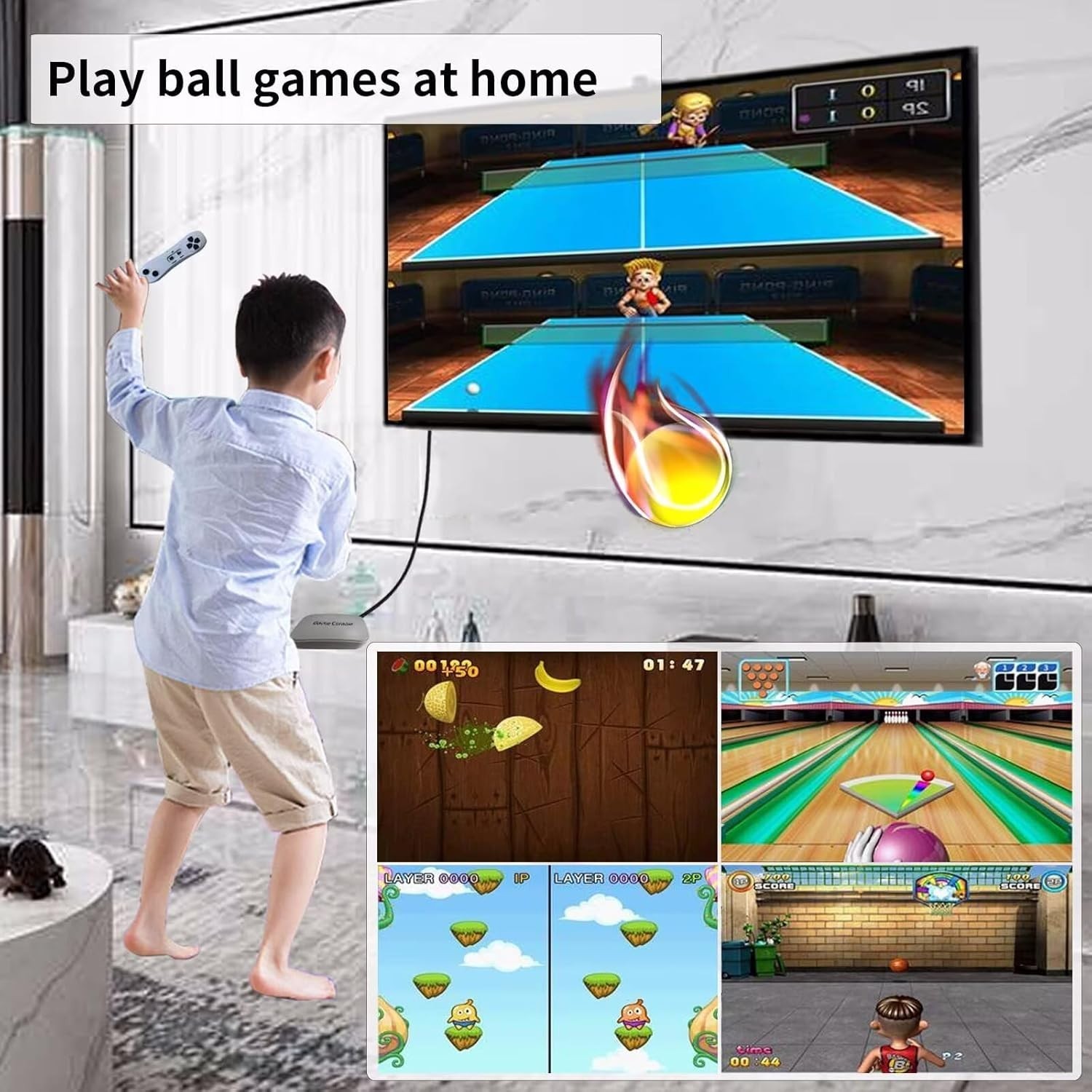 TV Game Console Built in 100+ Gam ES, Video Game Machine with 2.4G Wireless G…