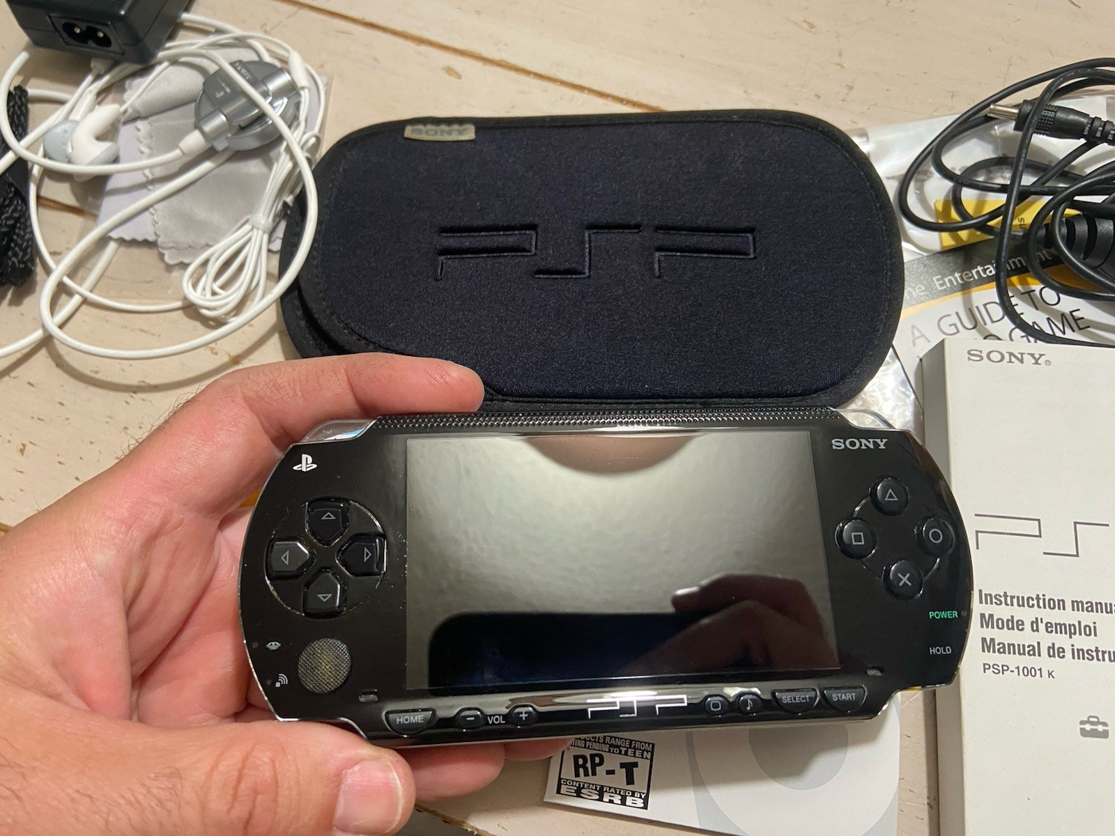 Sony PSP 1001 Console System W/ Box & Paperwork Etc NEW BATTERY Adult Owned