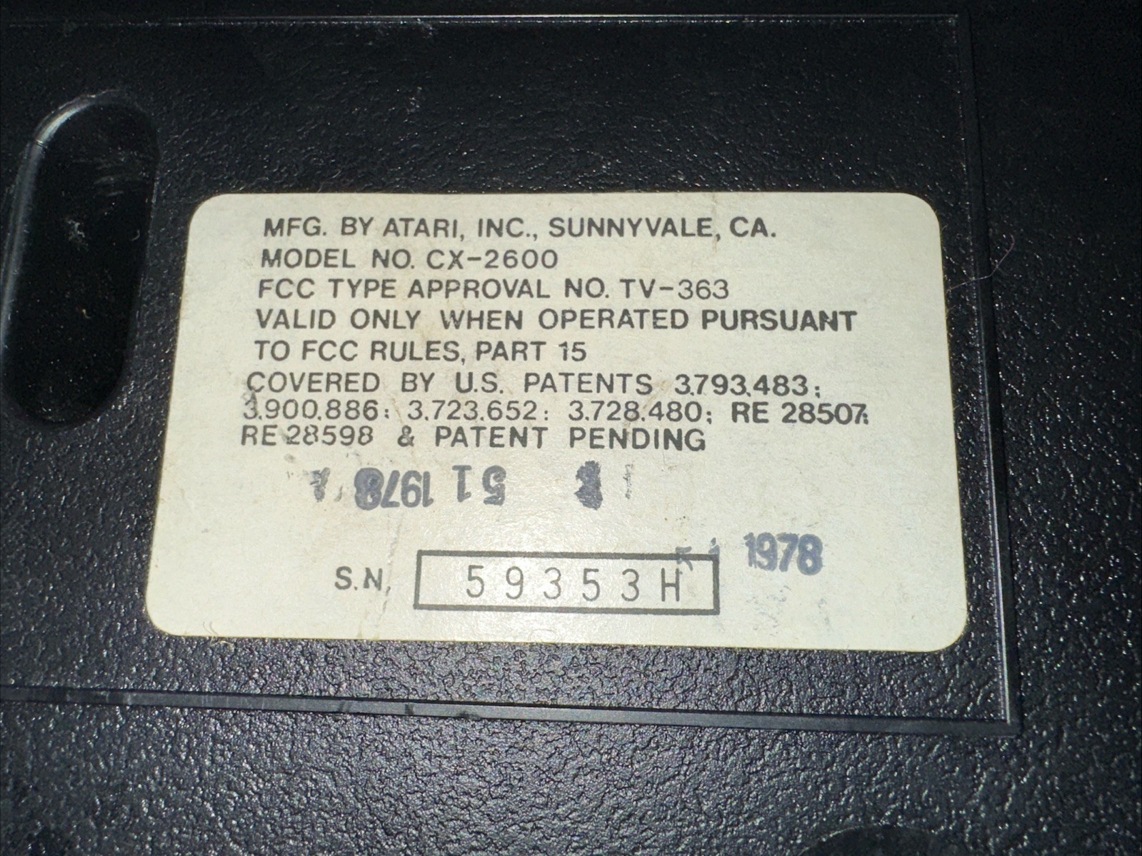 Atari 2600 Heavy Sixer Six Switch Console Sunnyvale USA Console 42 Games – Works