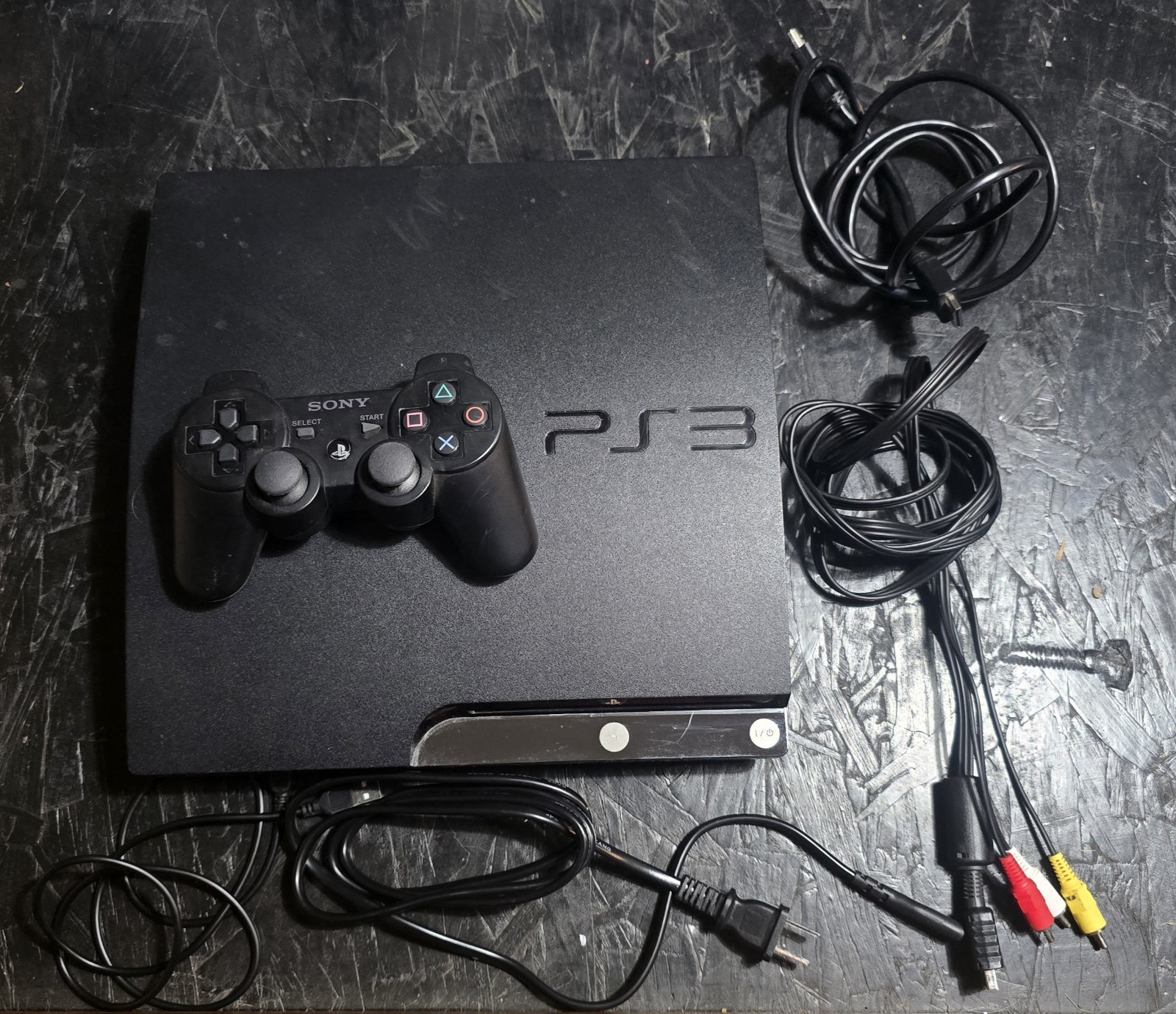 Sony PlayStation 3 Slim 160GB CECH-2501A Console Tested Working PS3 System Black