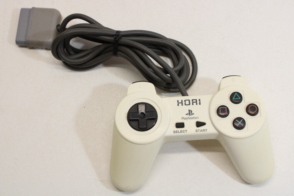 Hori White Playstation 1 Controller OEM PS1 Japan Import US Seller RARE 1PD03