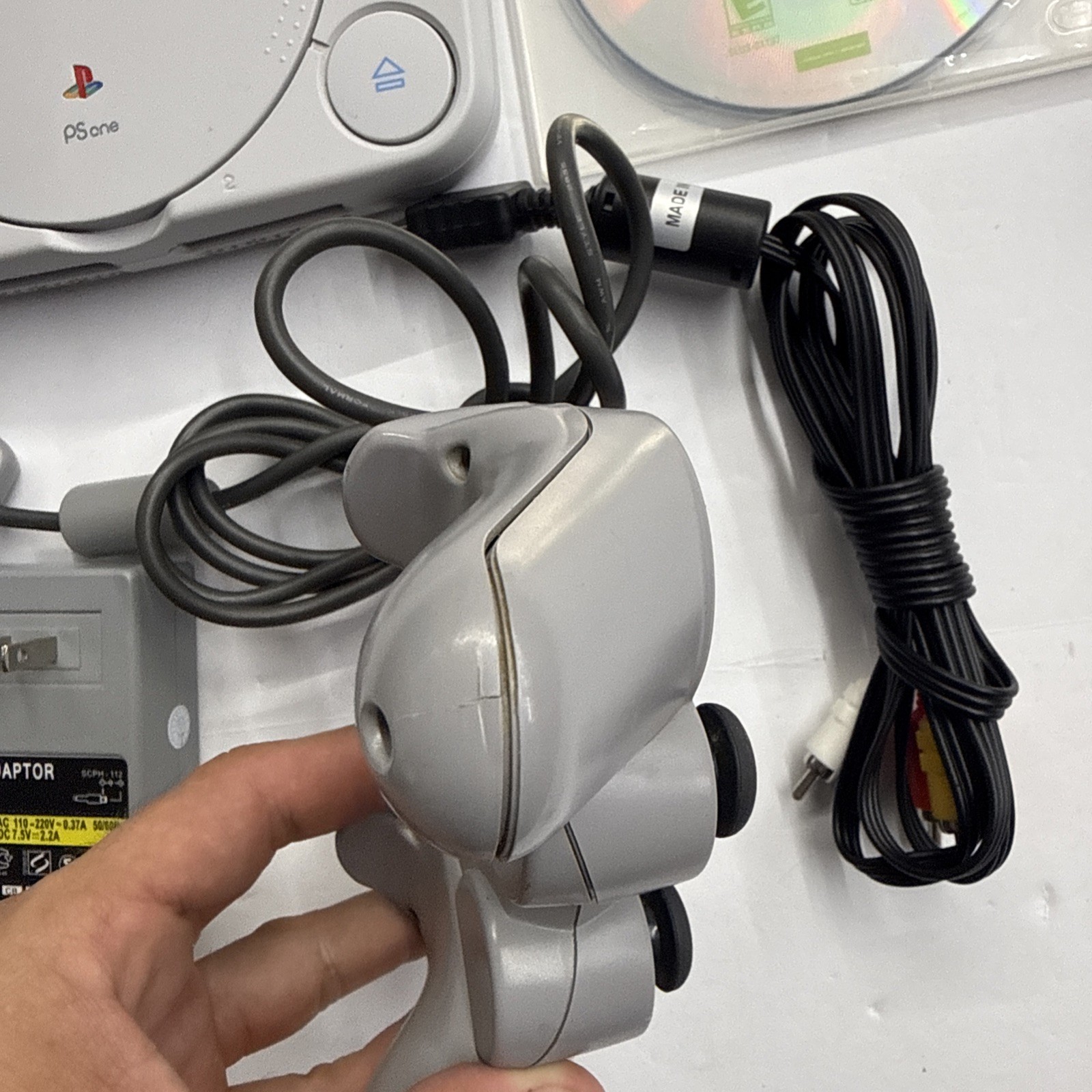 Ps1 – Sony Playstation PS One Video Game Console White Jr Slim Mini Tested 2943