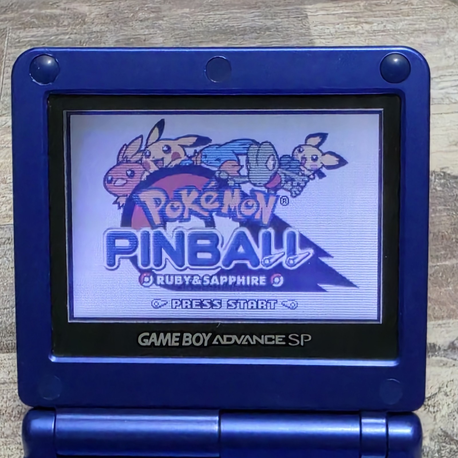 Nintendo GBA SP Console Cobalt Blue AGS 001 Bundle Games – Pokemon Pinball