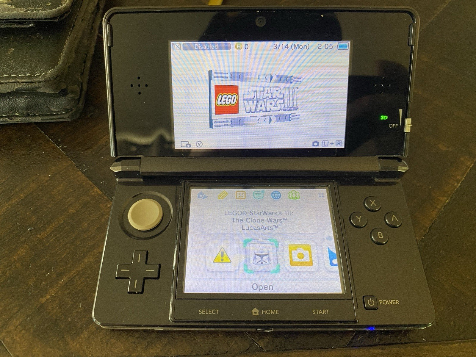 Nintendo 3DS Black Handheld Console W/Charger, Game, Case and Pikachu Stylus USA
