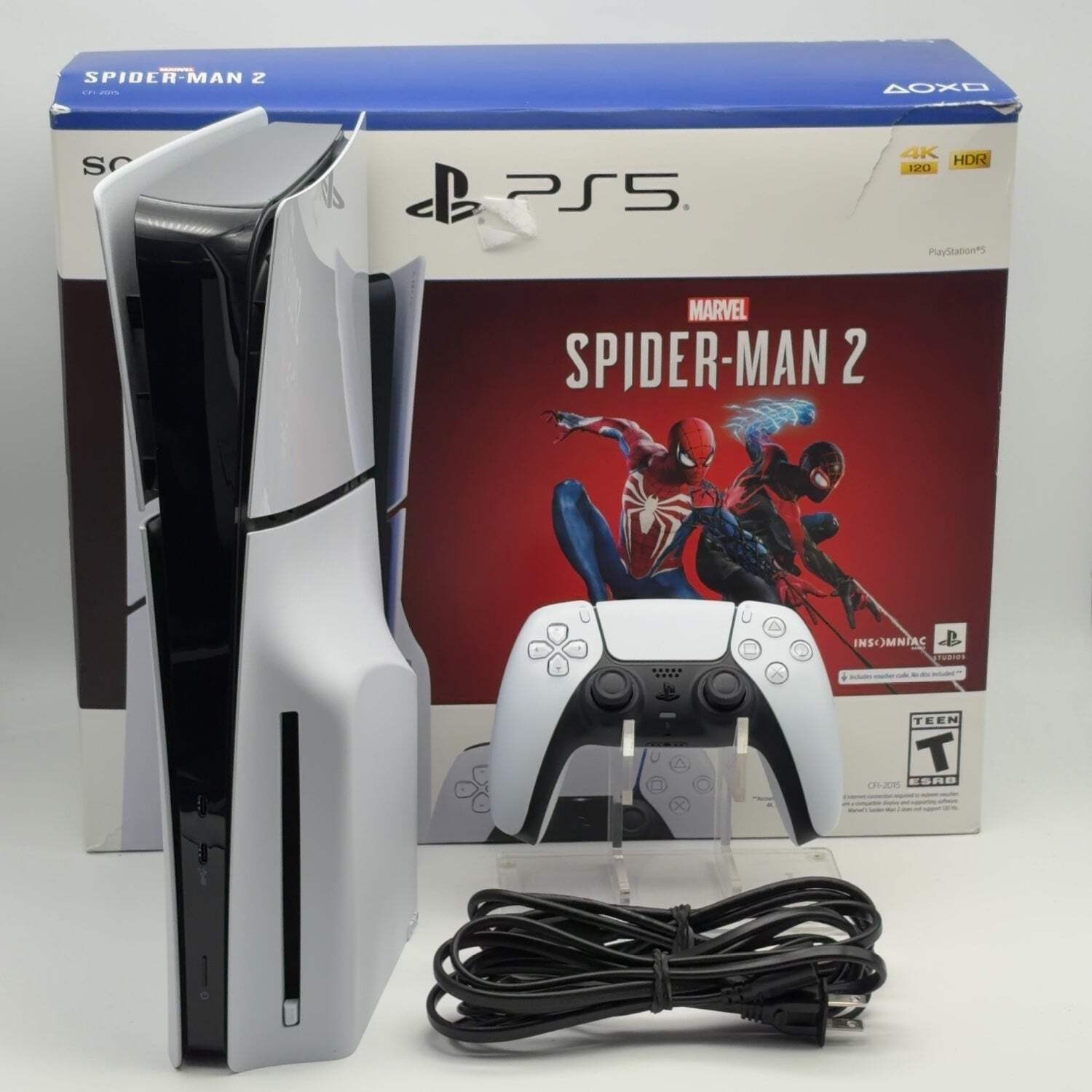 Sony PlayStation 5 Slim Disc PS5 1TB White Console Gaming System CFI-2015