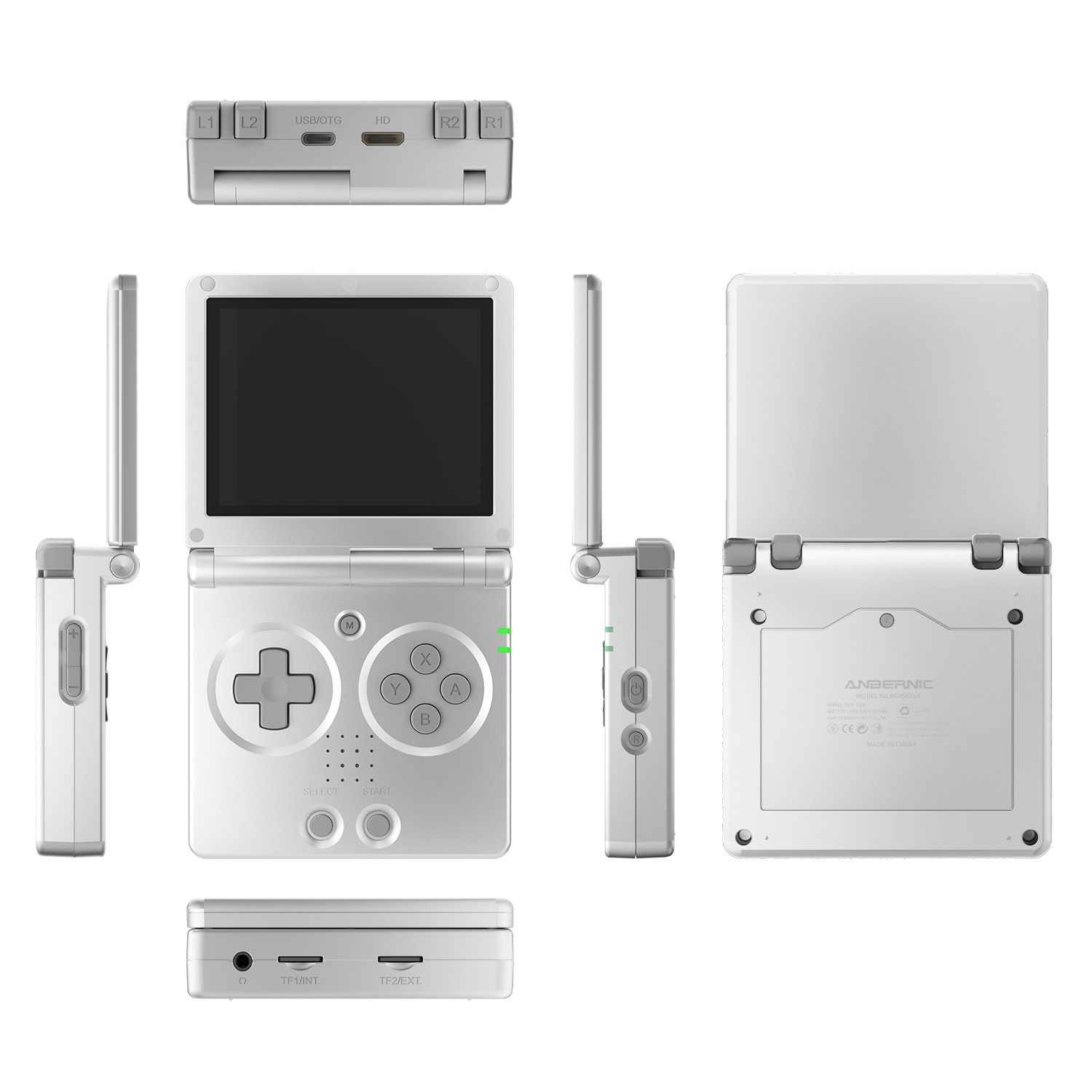 ANBERNIC RG35XXSP Handheld Retro Game Console 3.5′ IPS Screen 64G 4K+Games Gifts