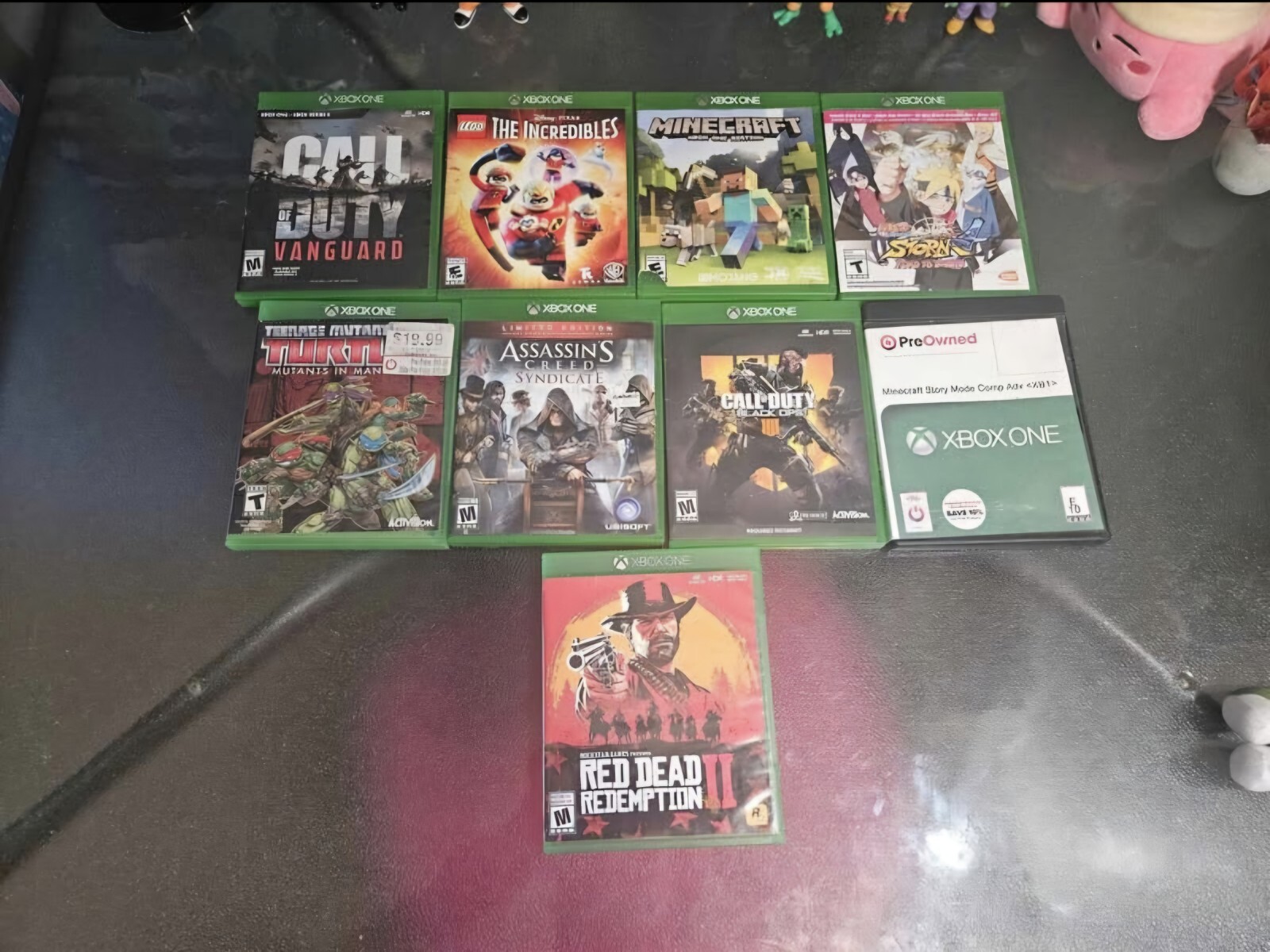 Microsoft Xbox One 365GB Black Console With 2 Controllers Headset And 9 Games