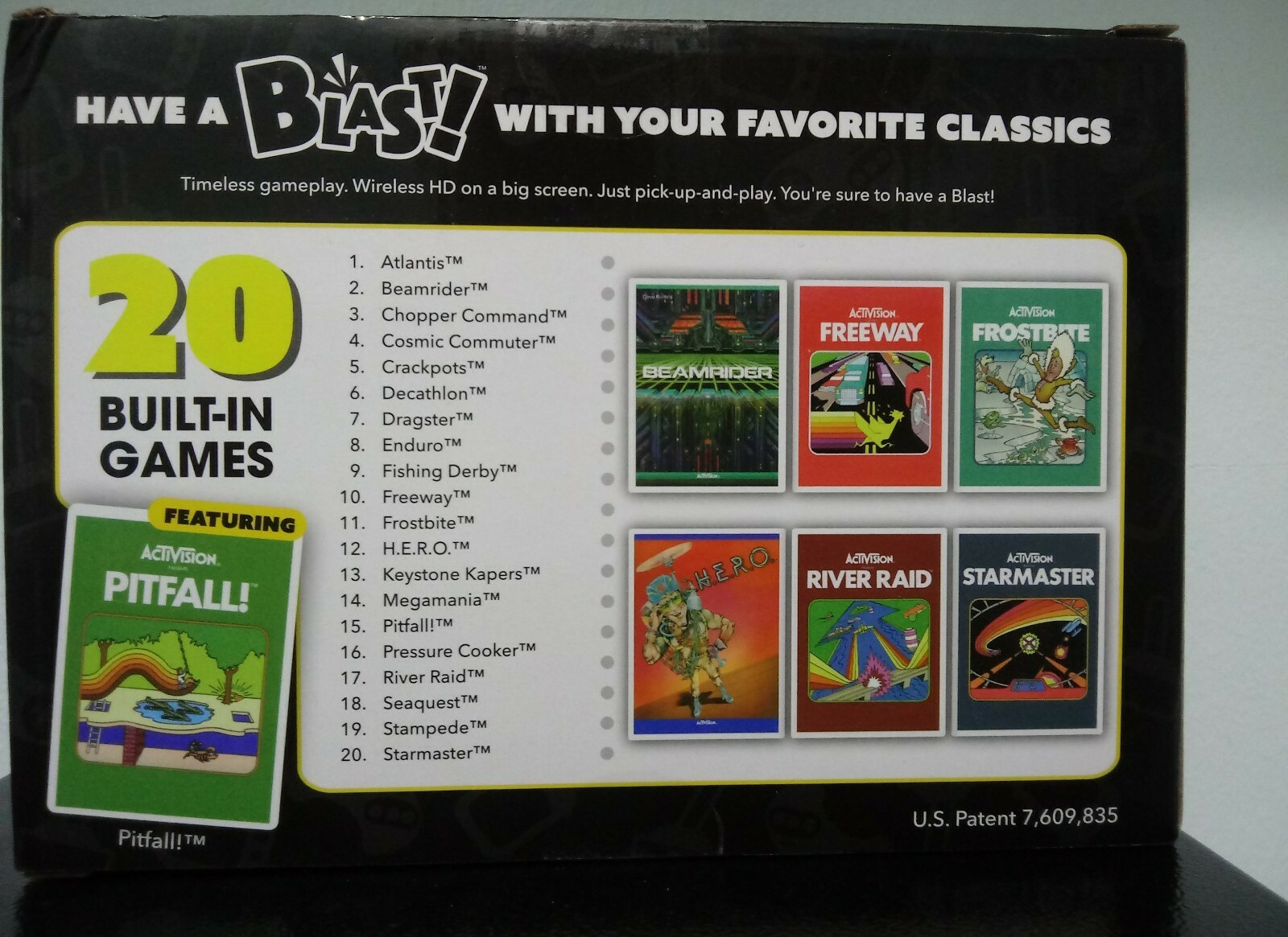 ActiVision Flashback Blast PITFALL 20 Built-In Games Retro Classic HDMI Gaming