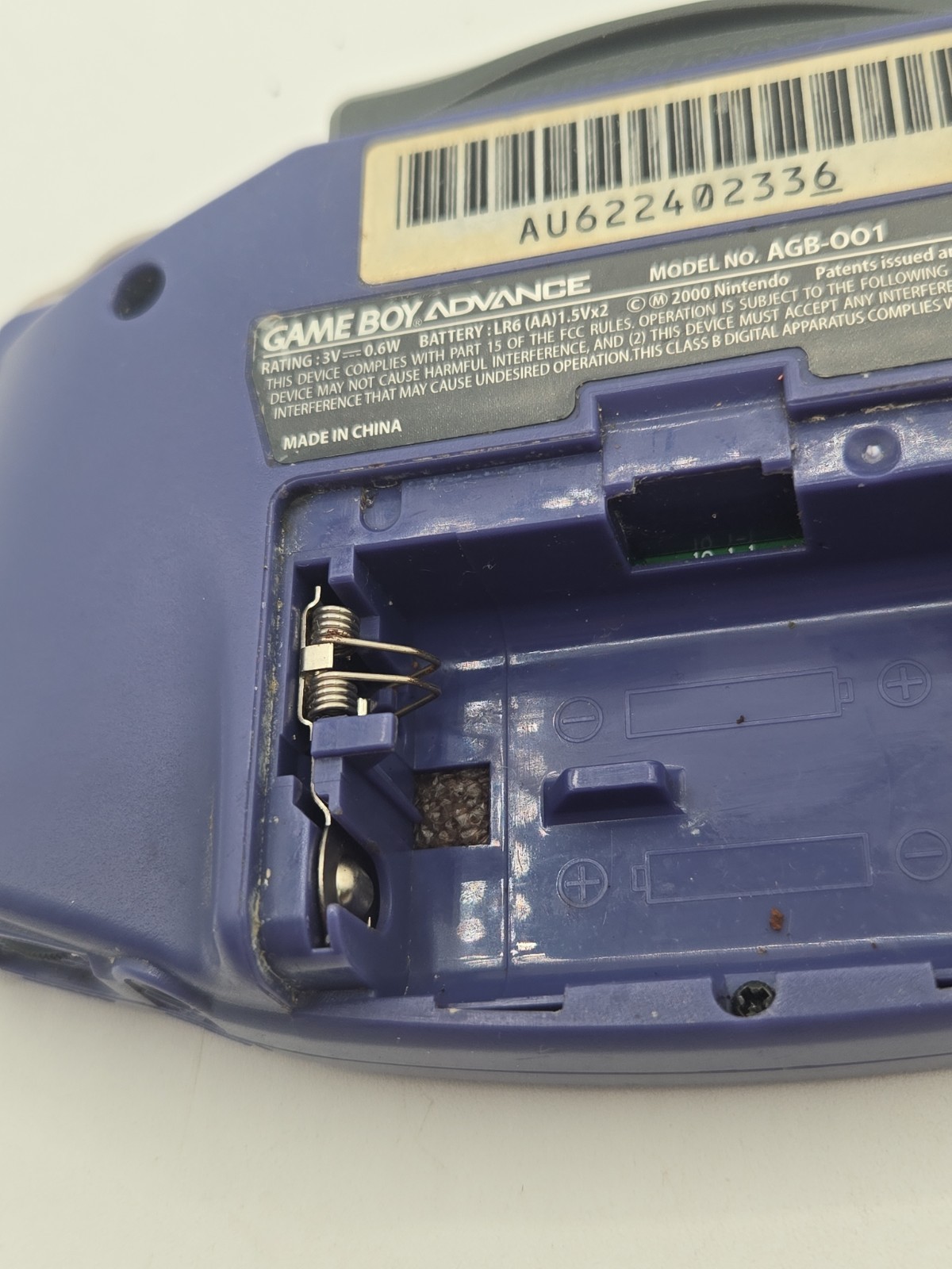 Nintendo Gameboy Advance AGB001 Cobalt Indigo Blue Handheld System Console GBA