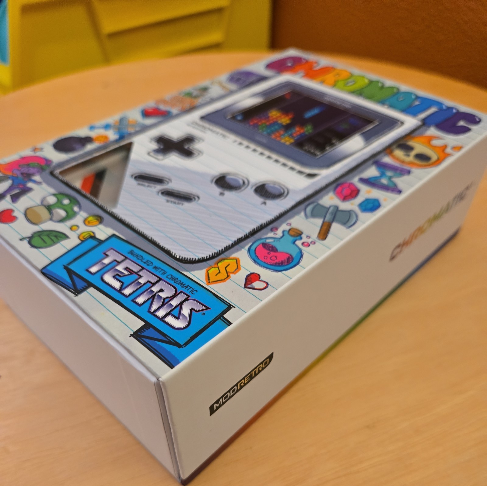 ModRetro Chromatic 1st Edition GameStop Exclusive Grey with Tetris