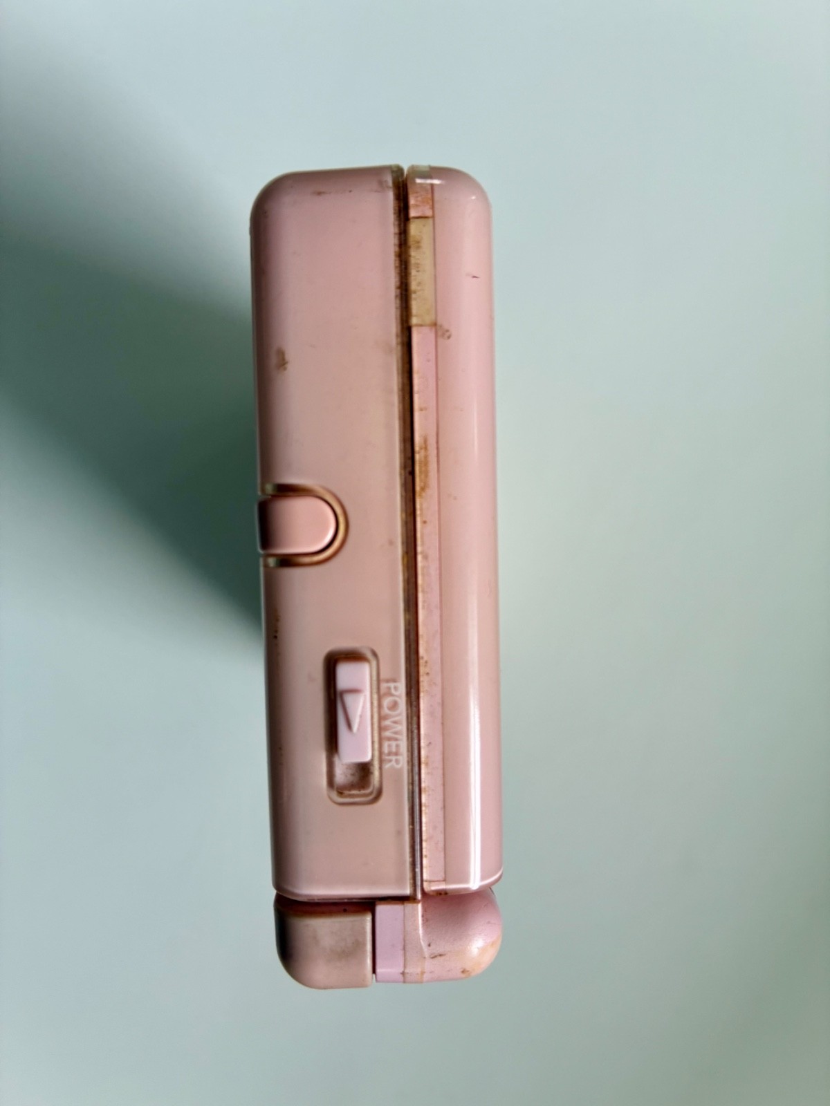 Nintendo DS Lite Handheld Console with Stylus and GBA Cover. Works, Cracks- Pink